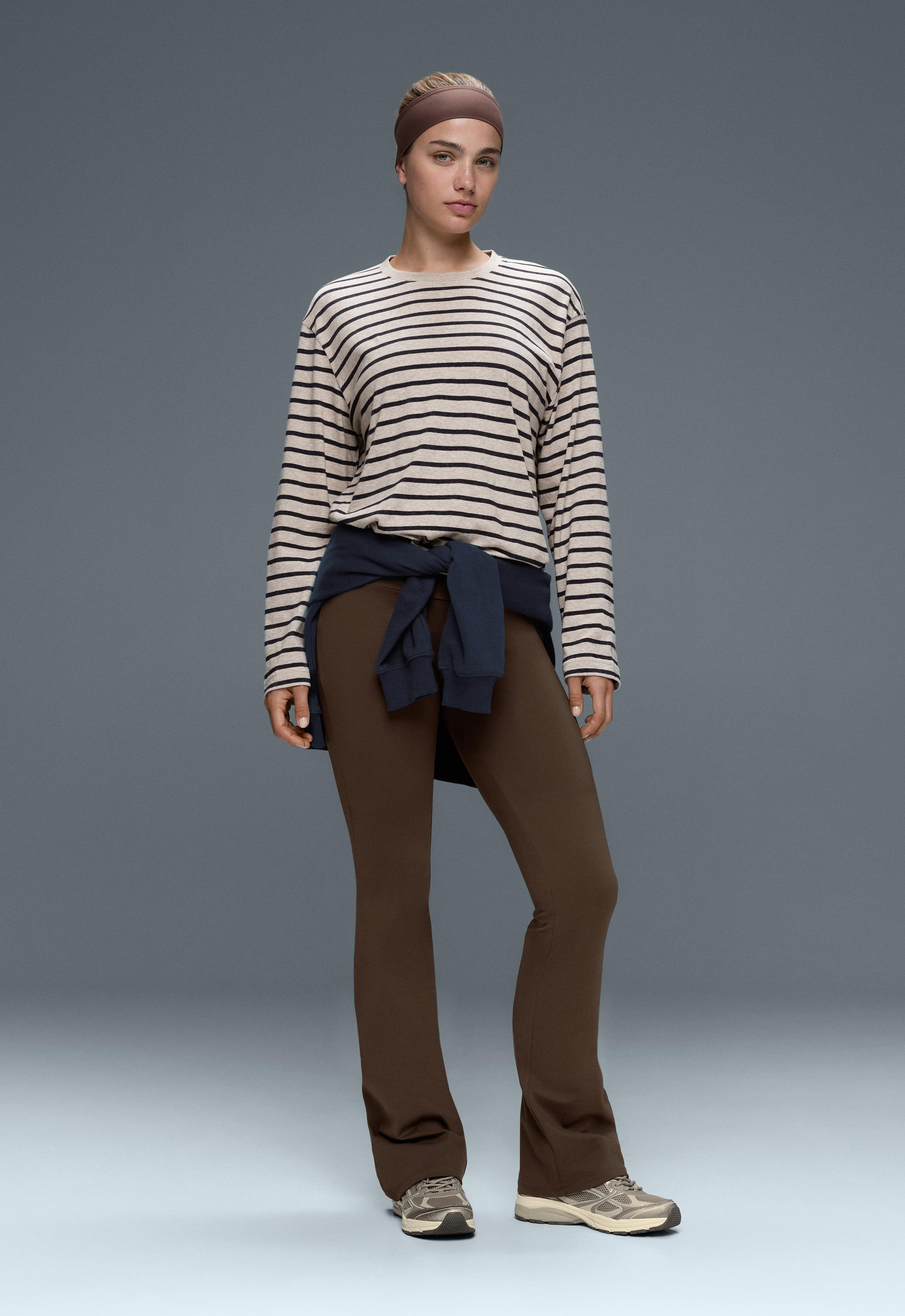 Comfortlux flare broek met high rise