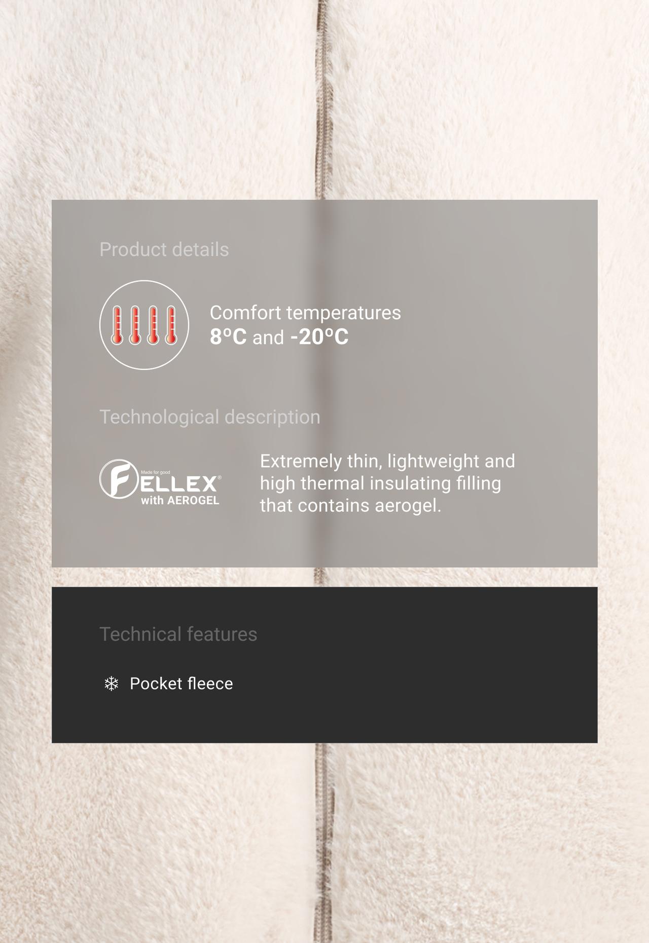 FELLEX® Aerogel reversible faux-fur-effect padded jacket — PALE TAUPE