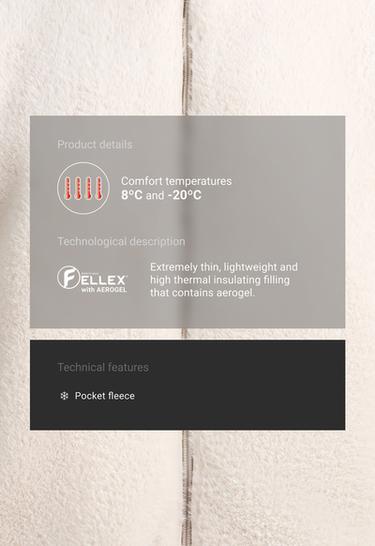 FELLEX® Aerogel reversible faux-fur-effect padded jacket — PALE TAUPE 2