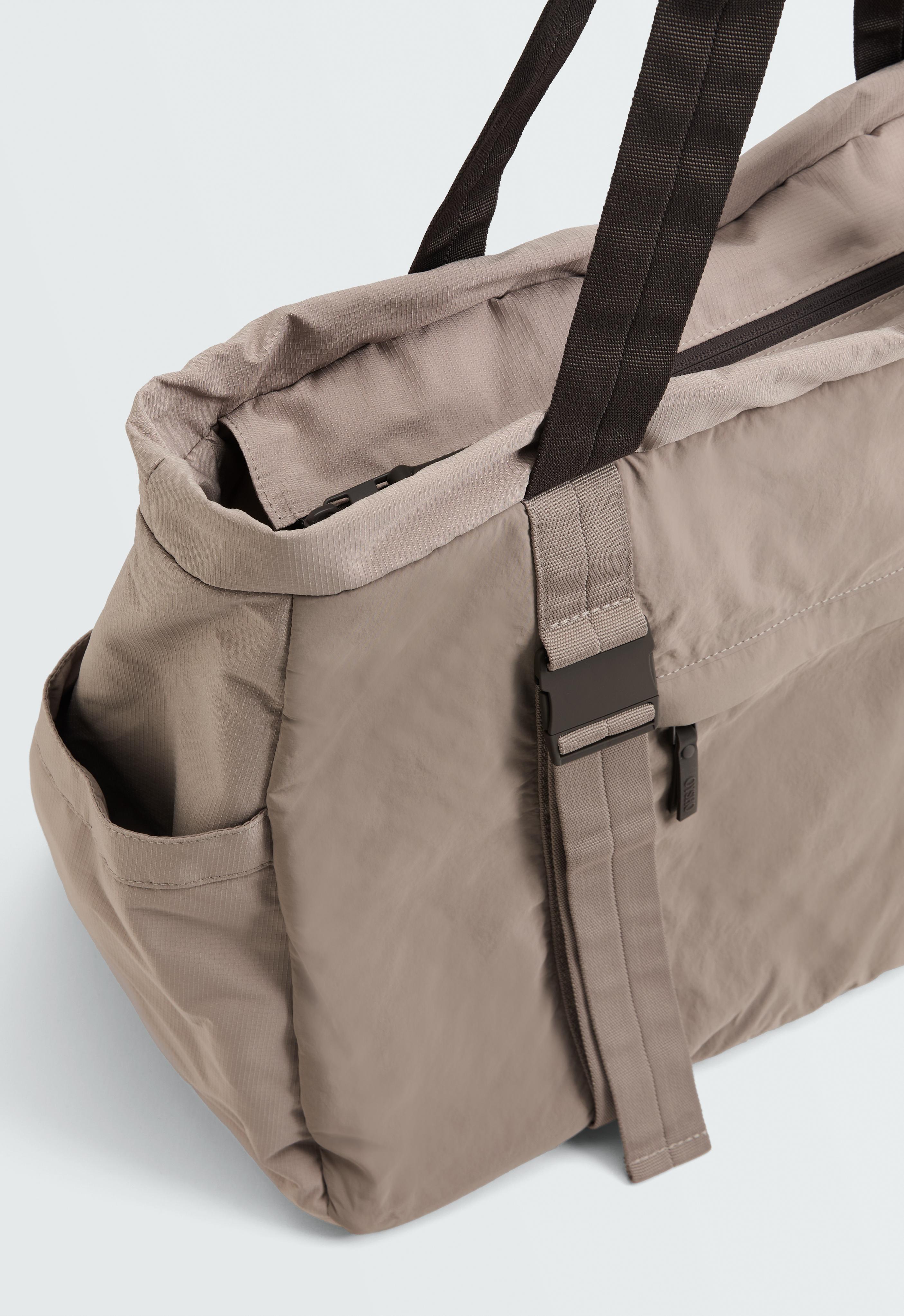Adjustable-strap shopper bag — MINK