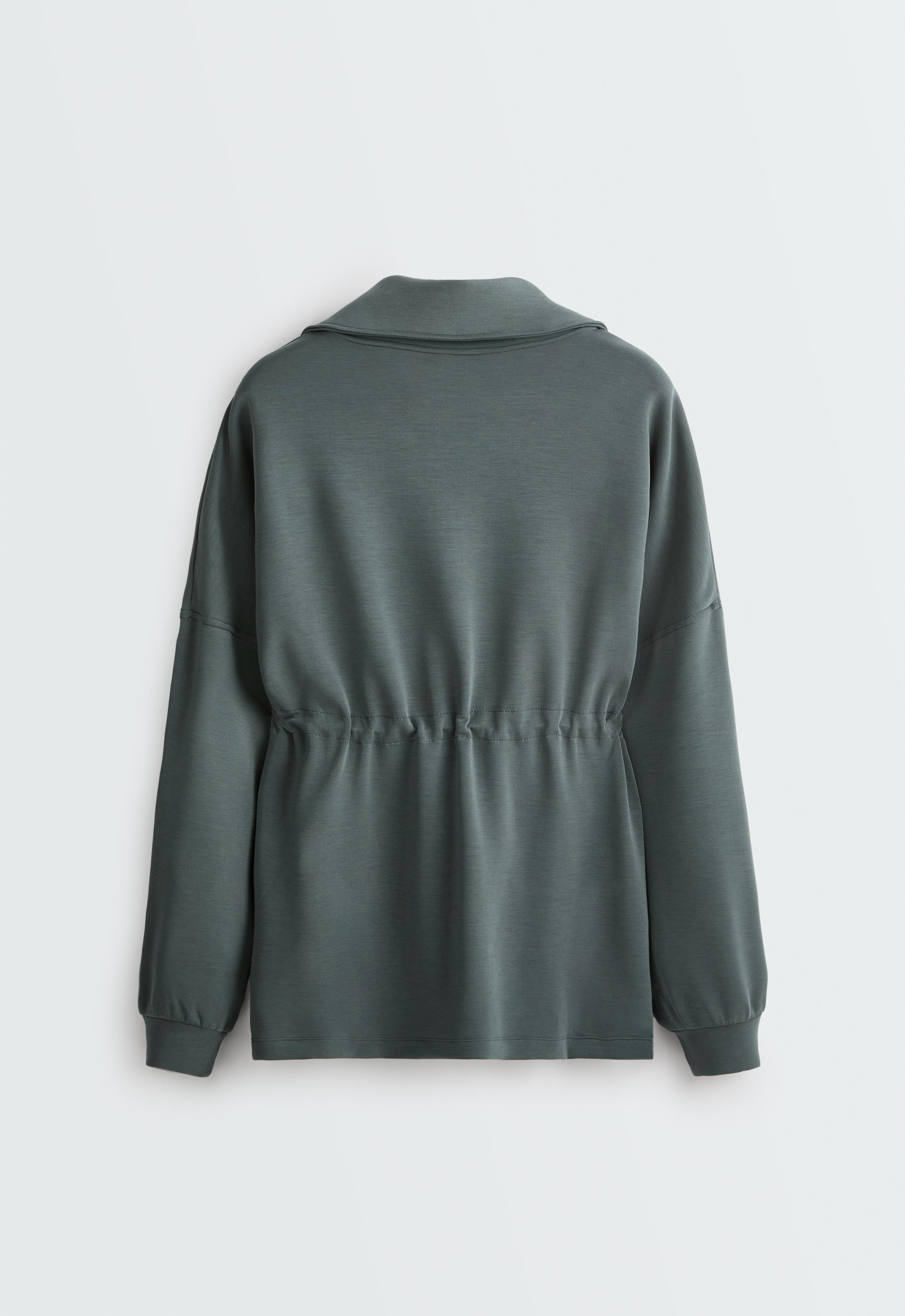 Long high-neck sweatshirt with modal | OYSHO Azerbaijan