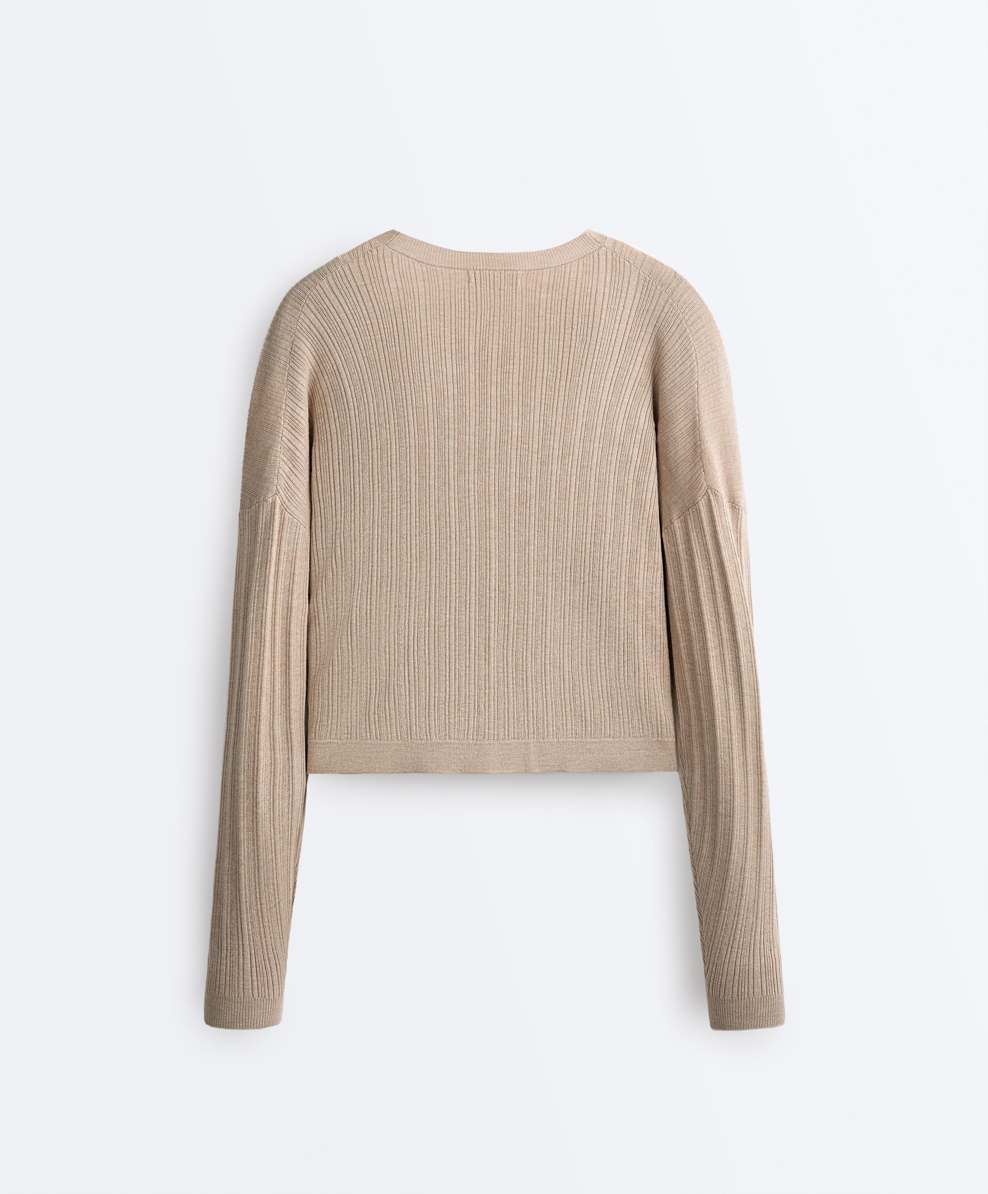 Crossed rib knit jumper — SANDY          
