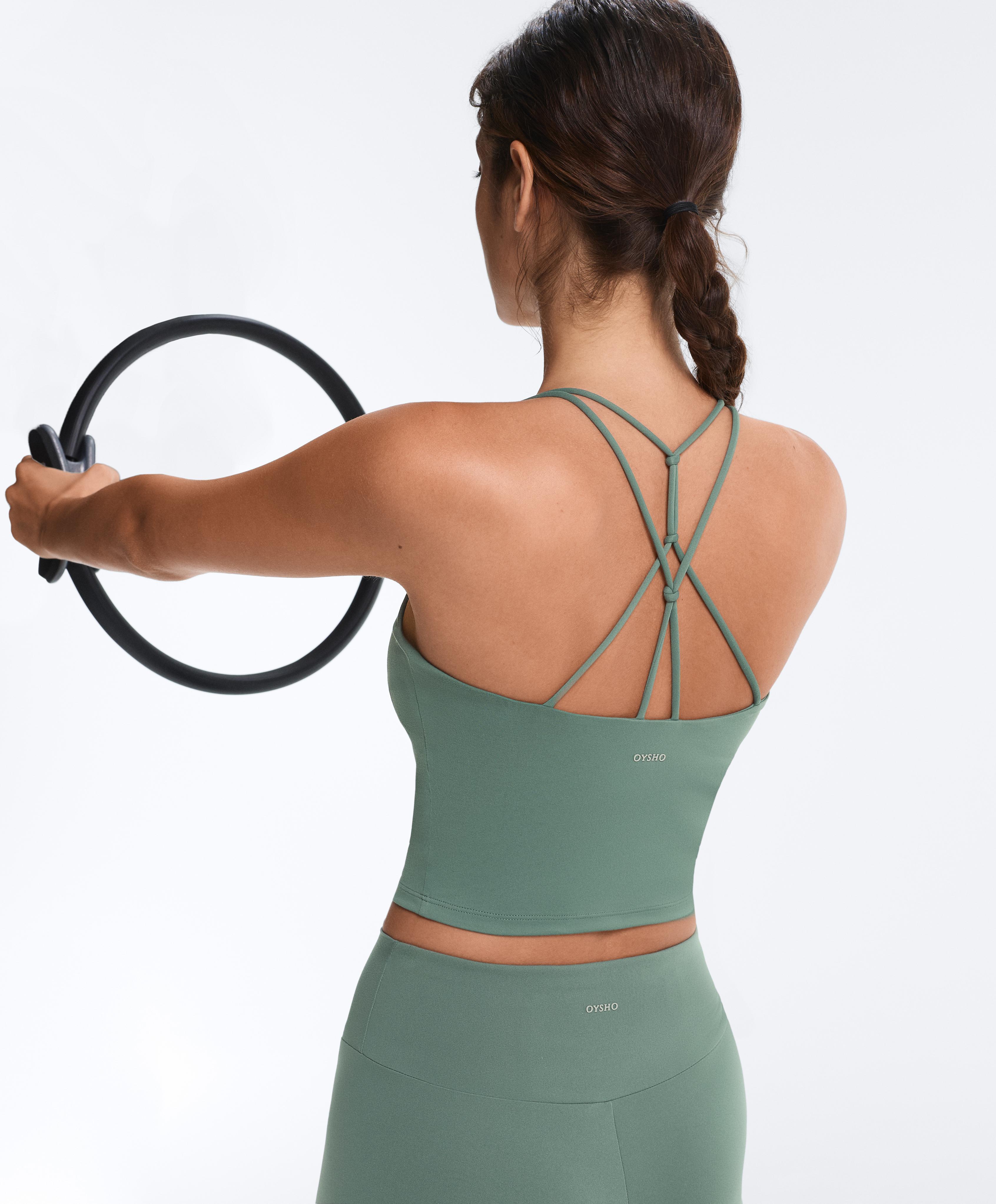 Comfortlux crossover strap tank top — GREEN