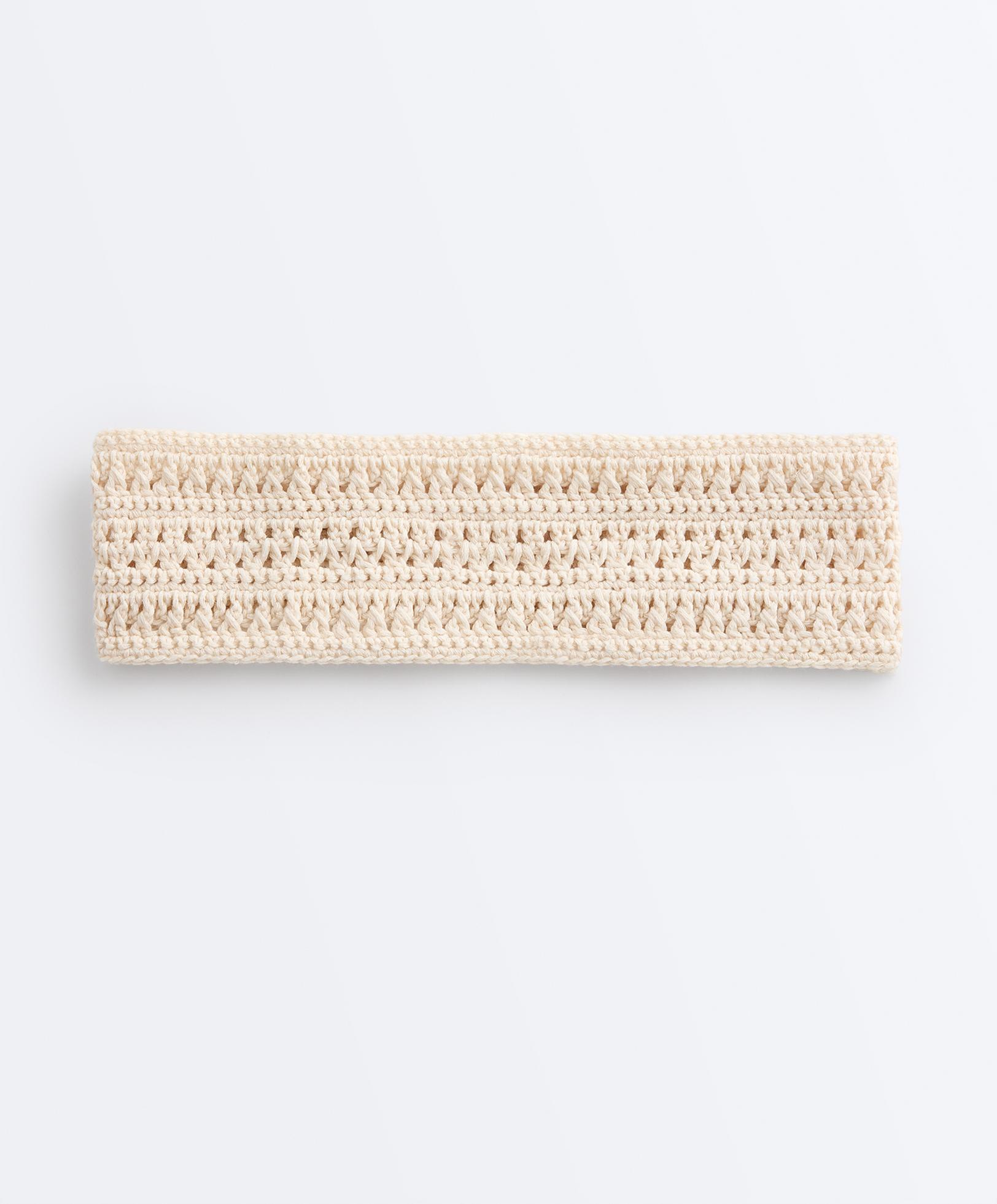 Crochet headband — ECRU