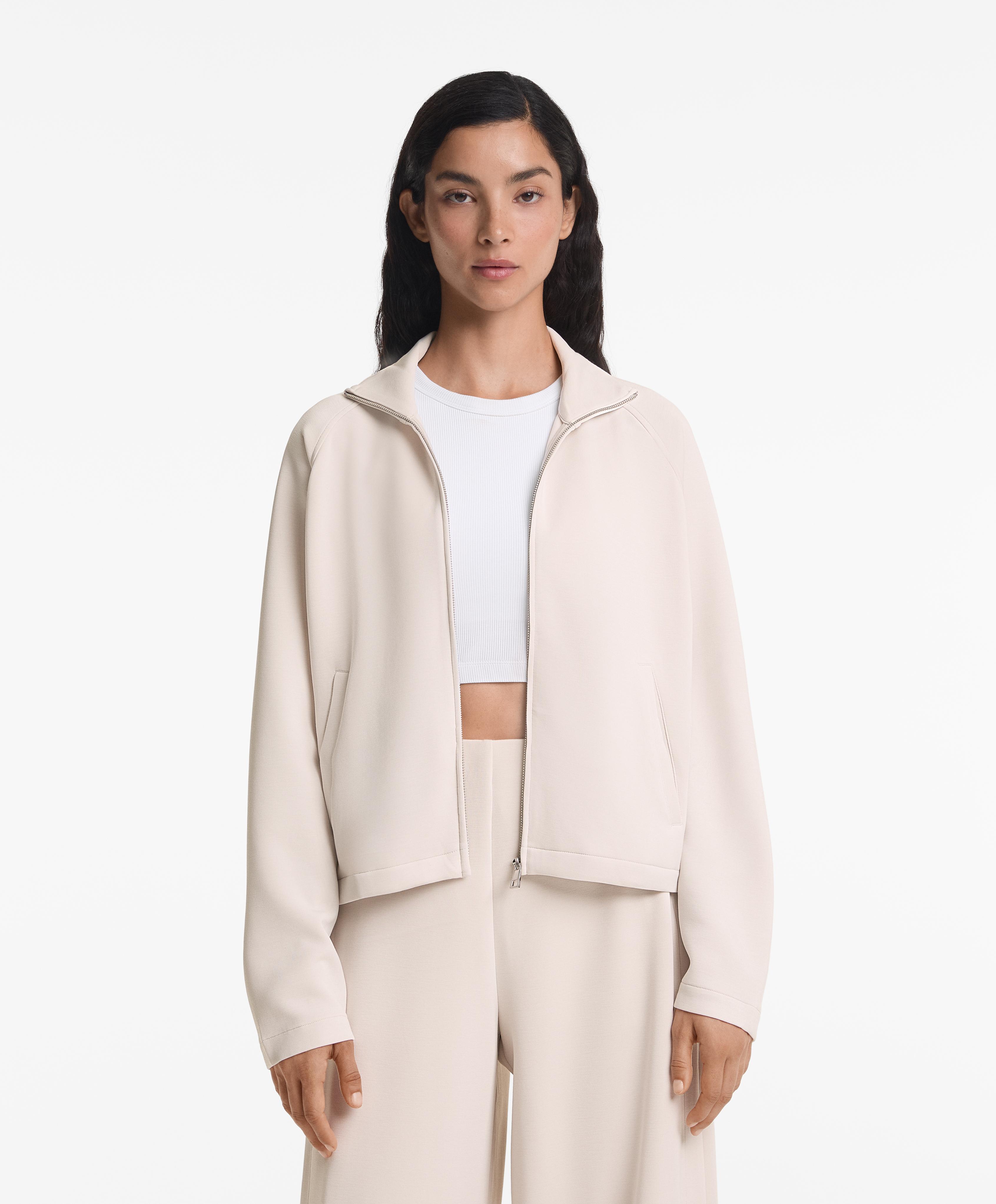 Pleated back Soft Touch jacket with modal