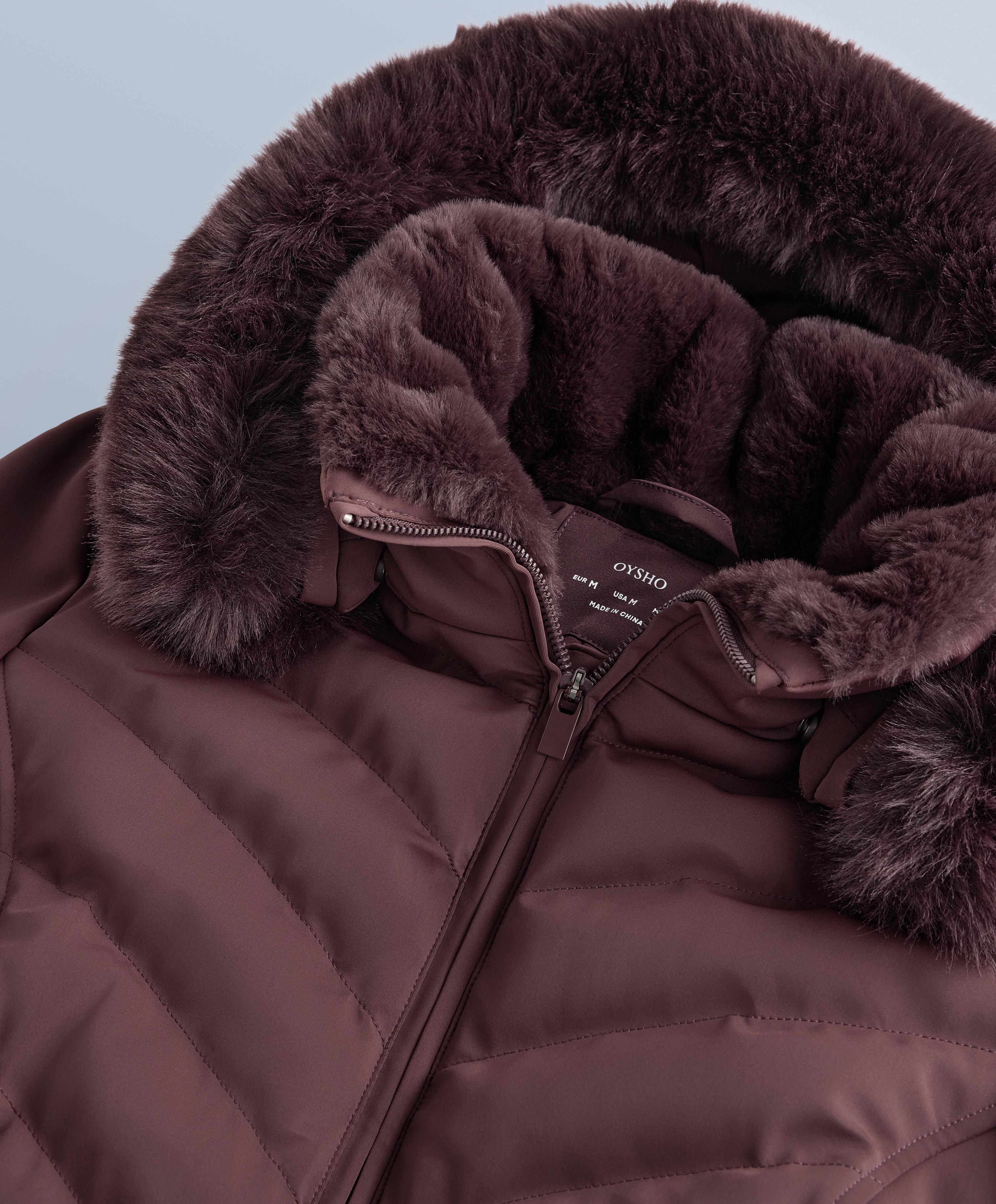 Primaloft® SKI water-resistant super-fitted jacket — DARK WINE RED