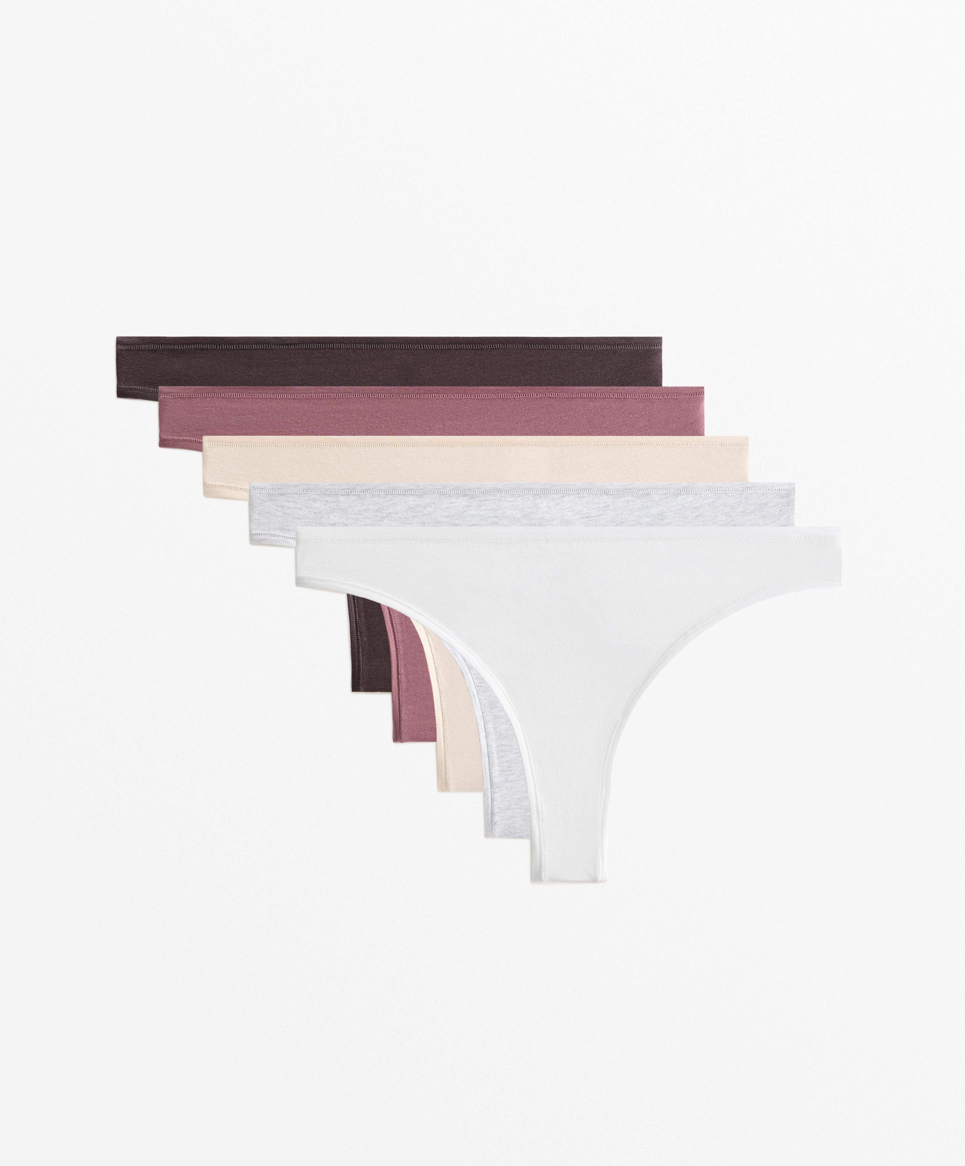 5 slips brésiliens en mélange de coton 5 slips brésiliens en mélange de coton