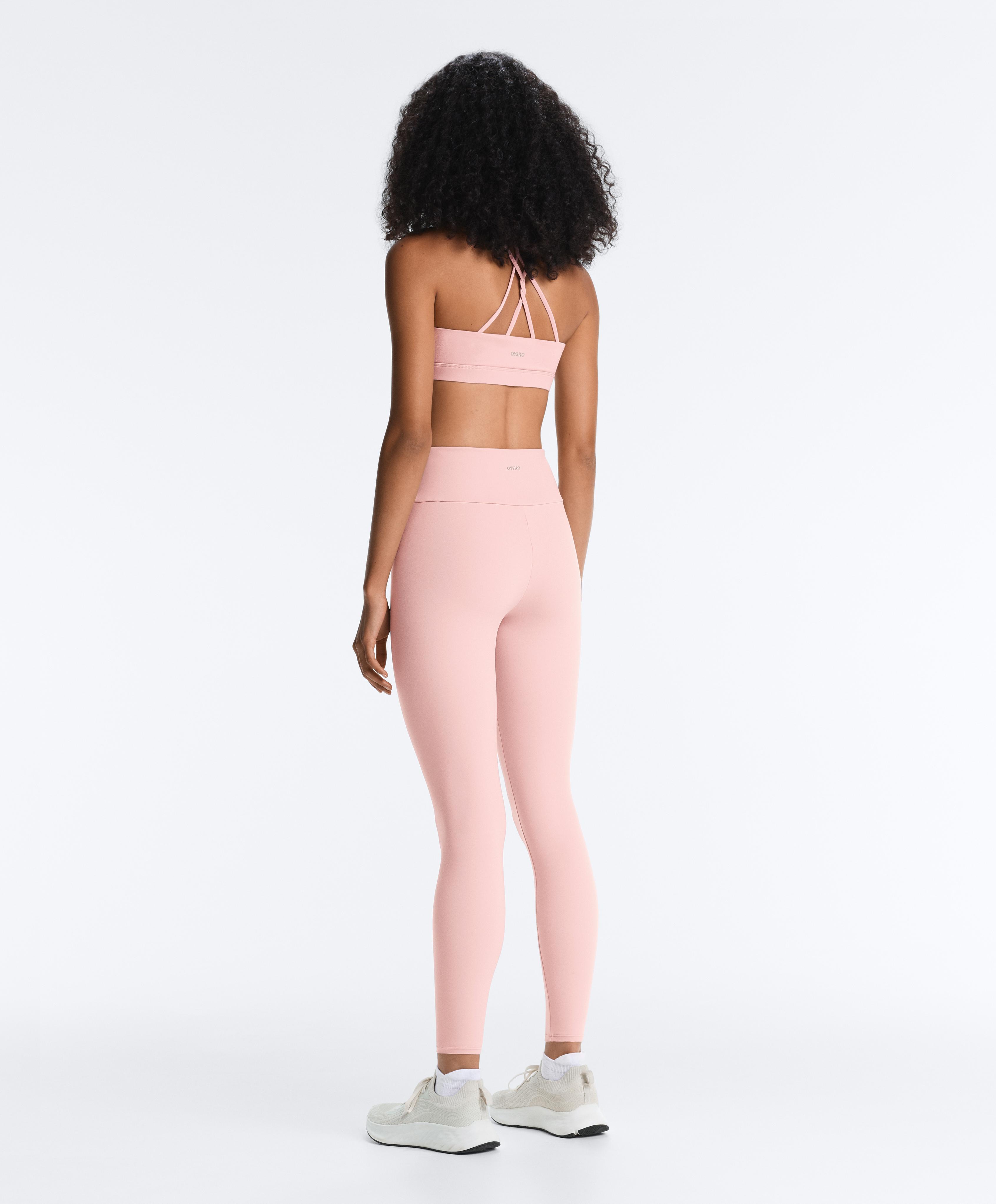 Comfortlux low-support crossover strap sports bra — VINTAGE PINK