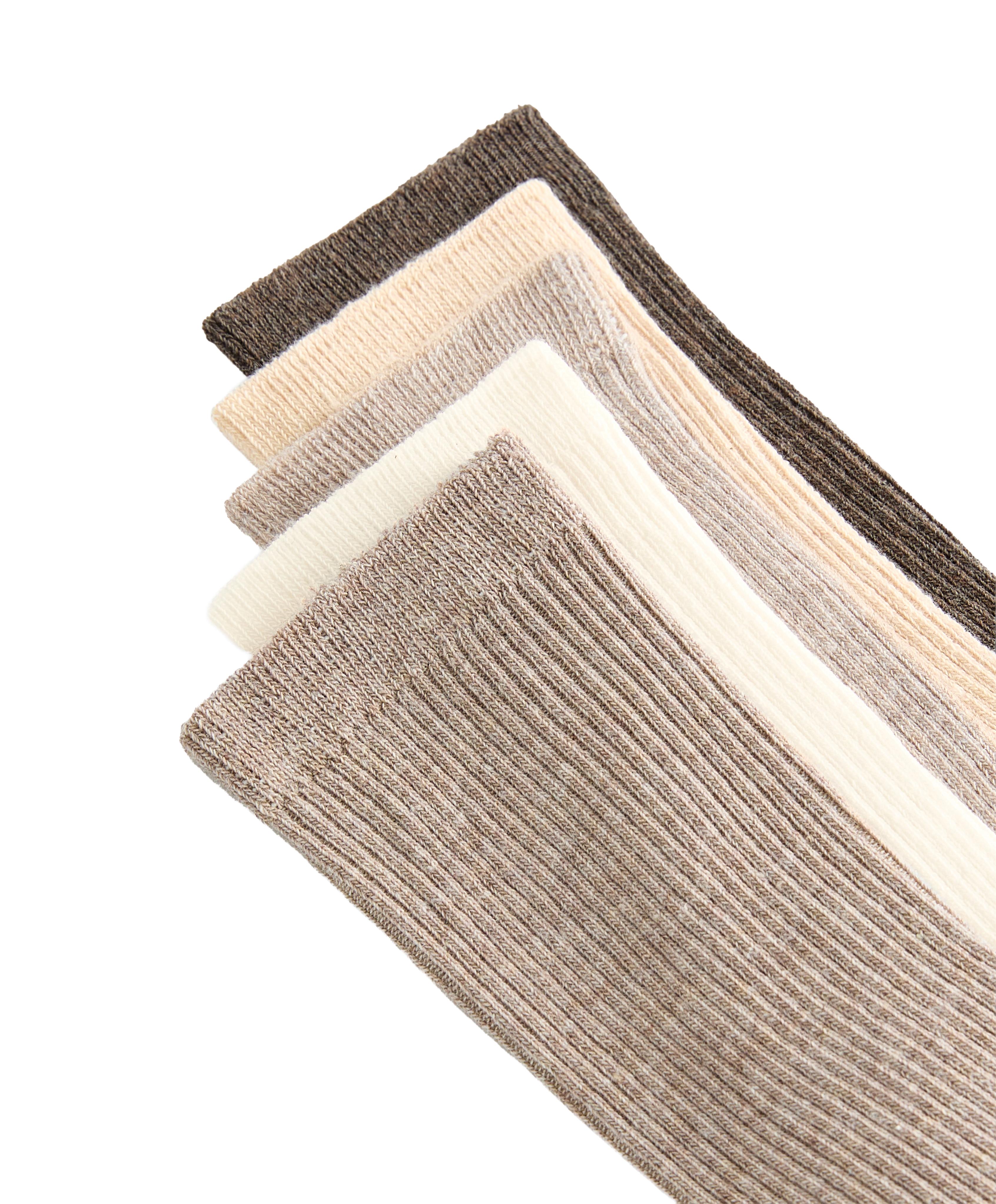 5 pairs of classic socks with cotton — SAND MELANGE