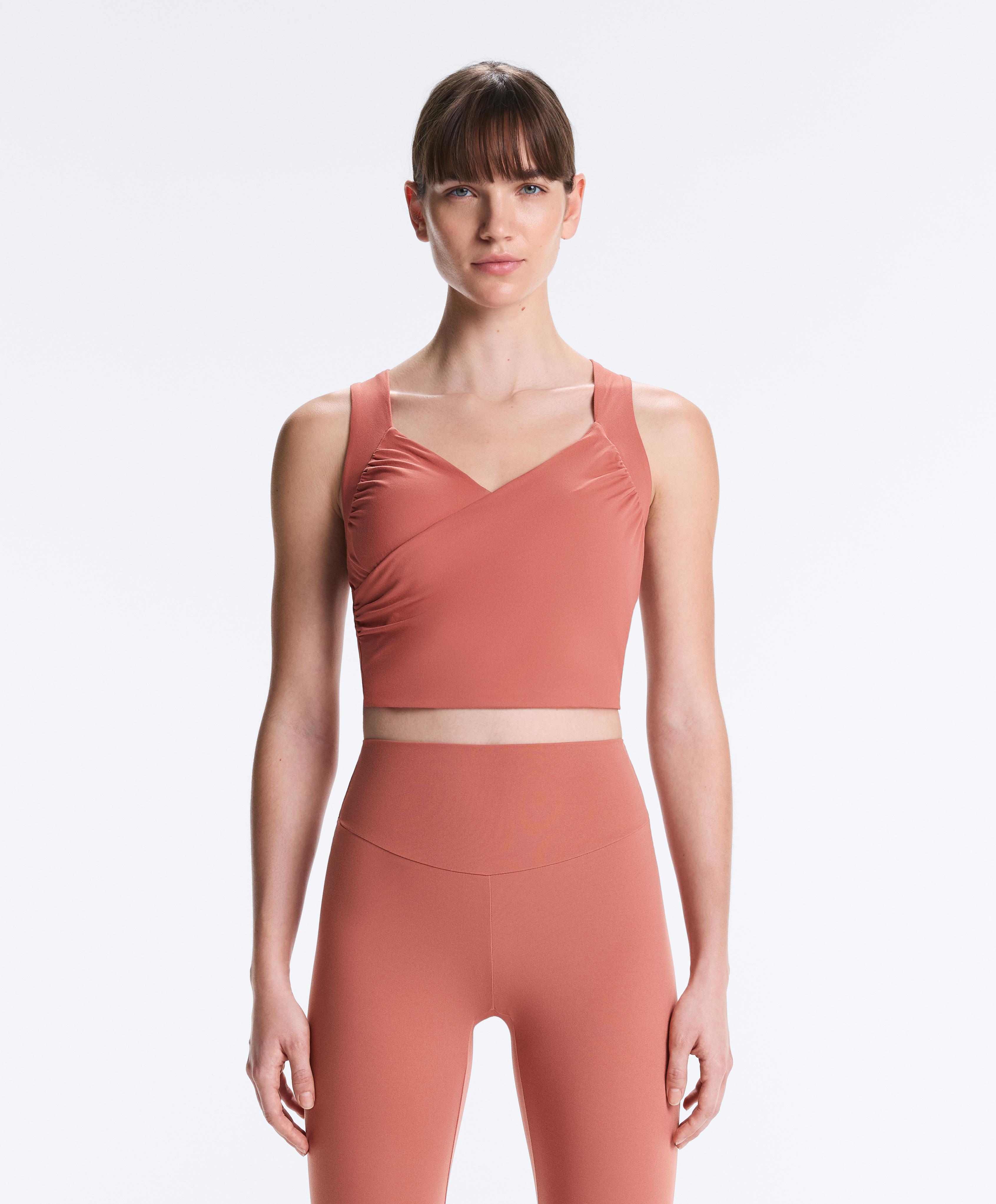 Comfortlux crossover tank top — ROSETTE BLUSH