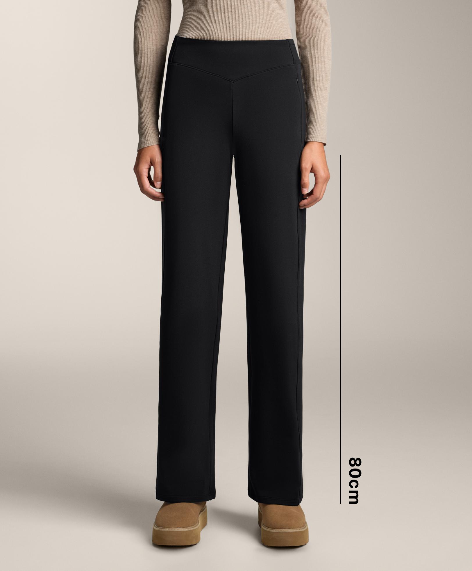 Gerade geschnittene High-Rise-Hose in Warm-Qualität