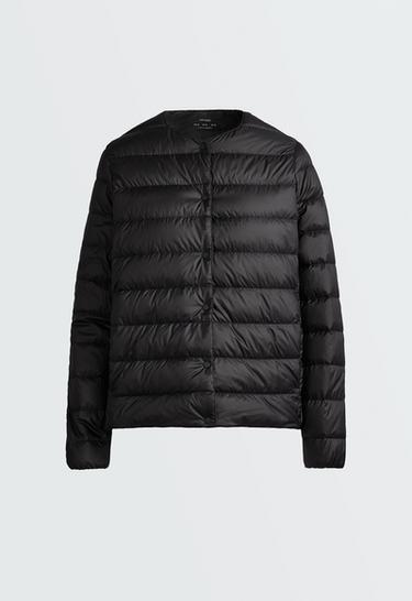 100% down padded packable jacket — BLACK 6