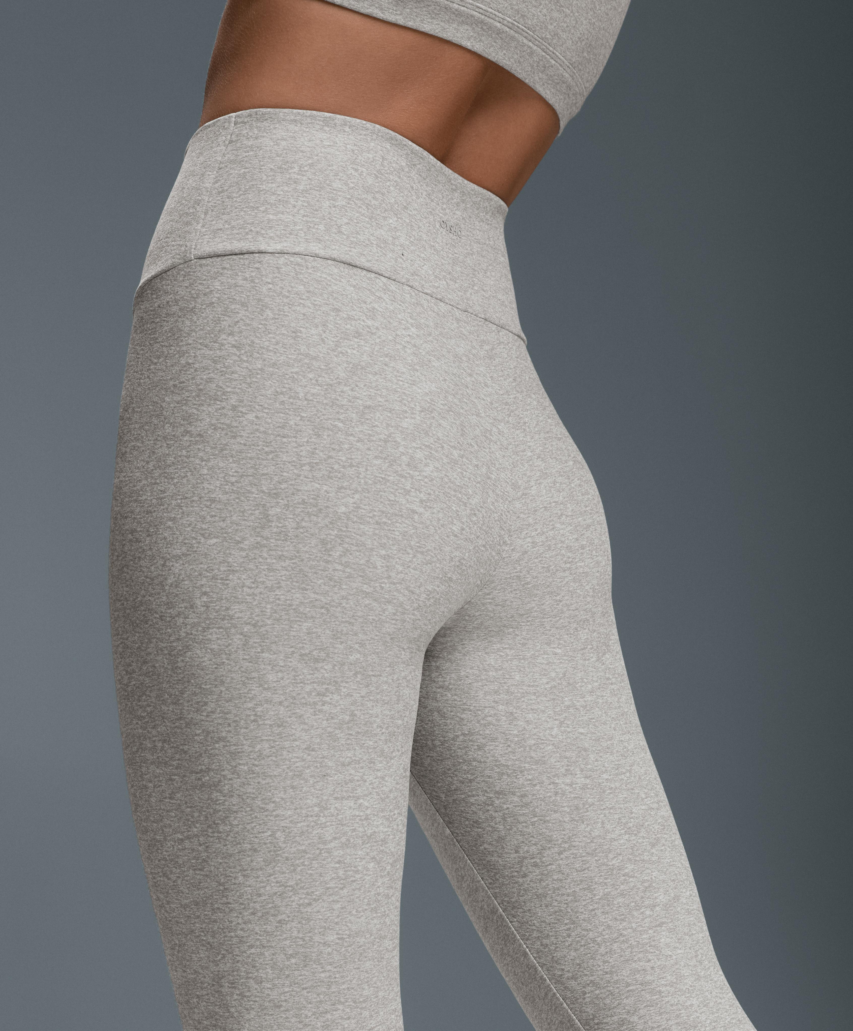 Comfortlux 40cm high-rise marl knee-length leggings — GREY MELANGE