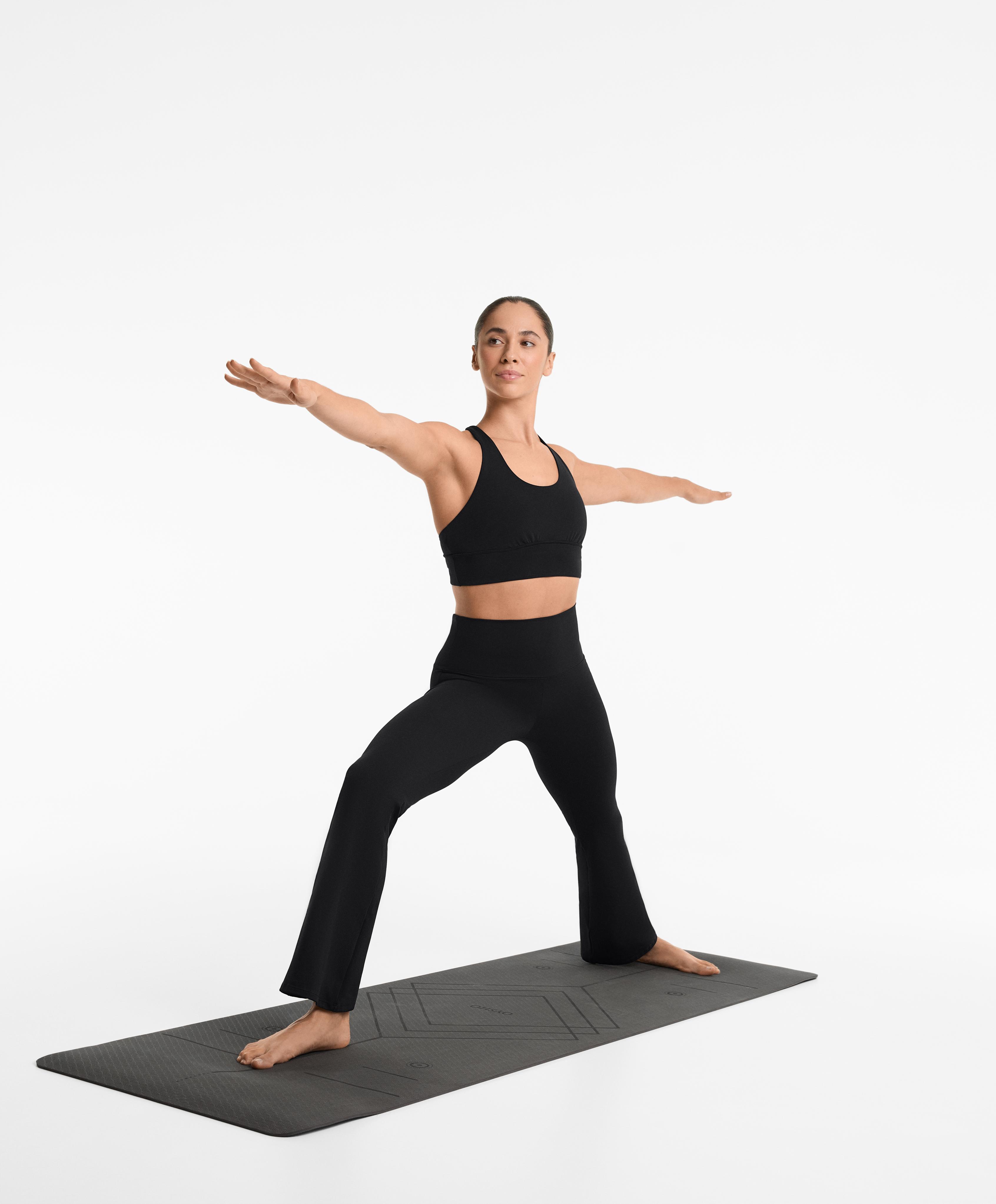 High-rise Comfortlux flare trousers — BLACK