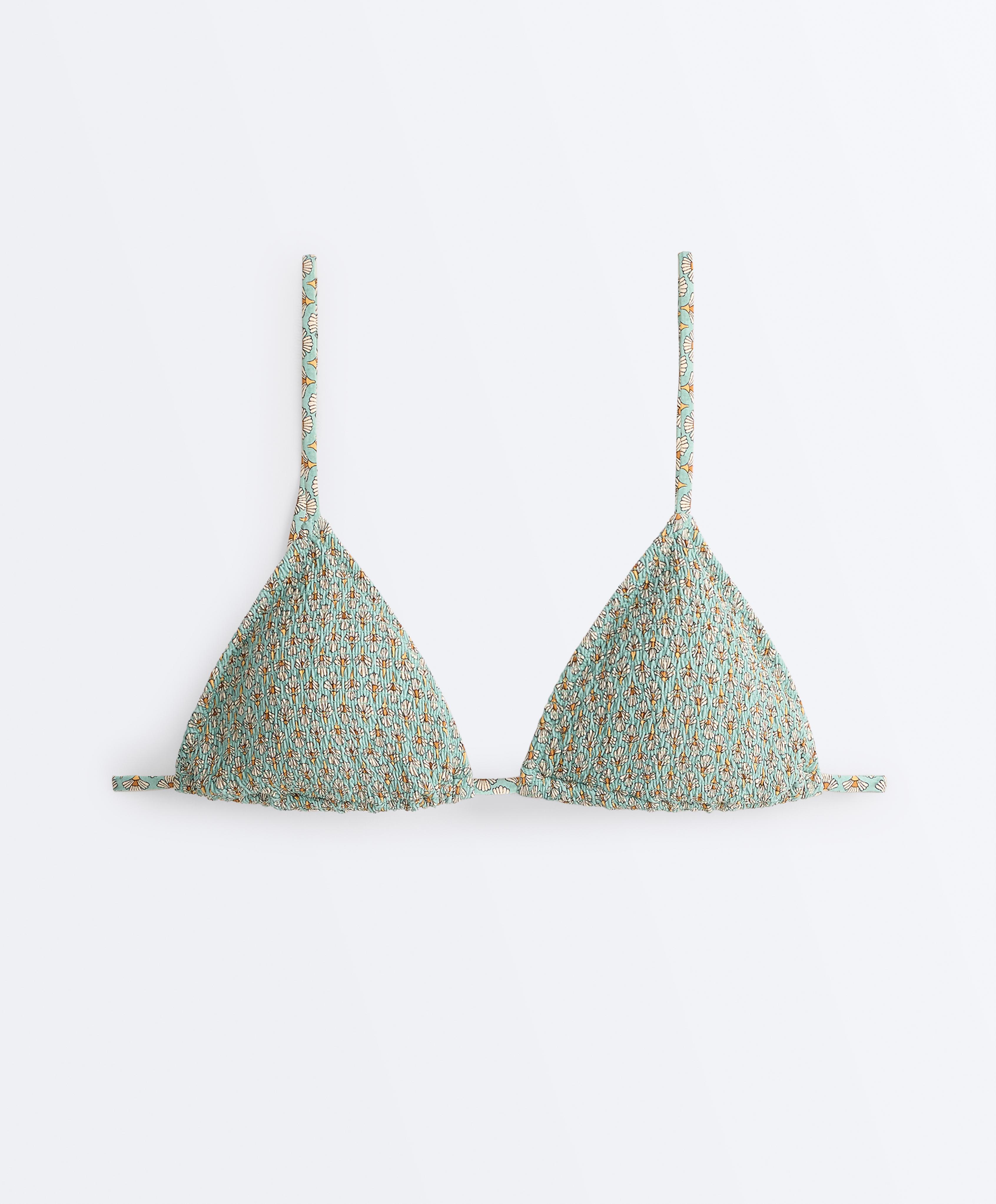 Smock triangle bikini — AQUA GREEN
