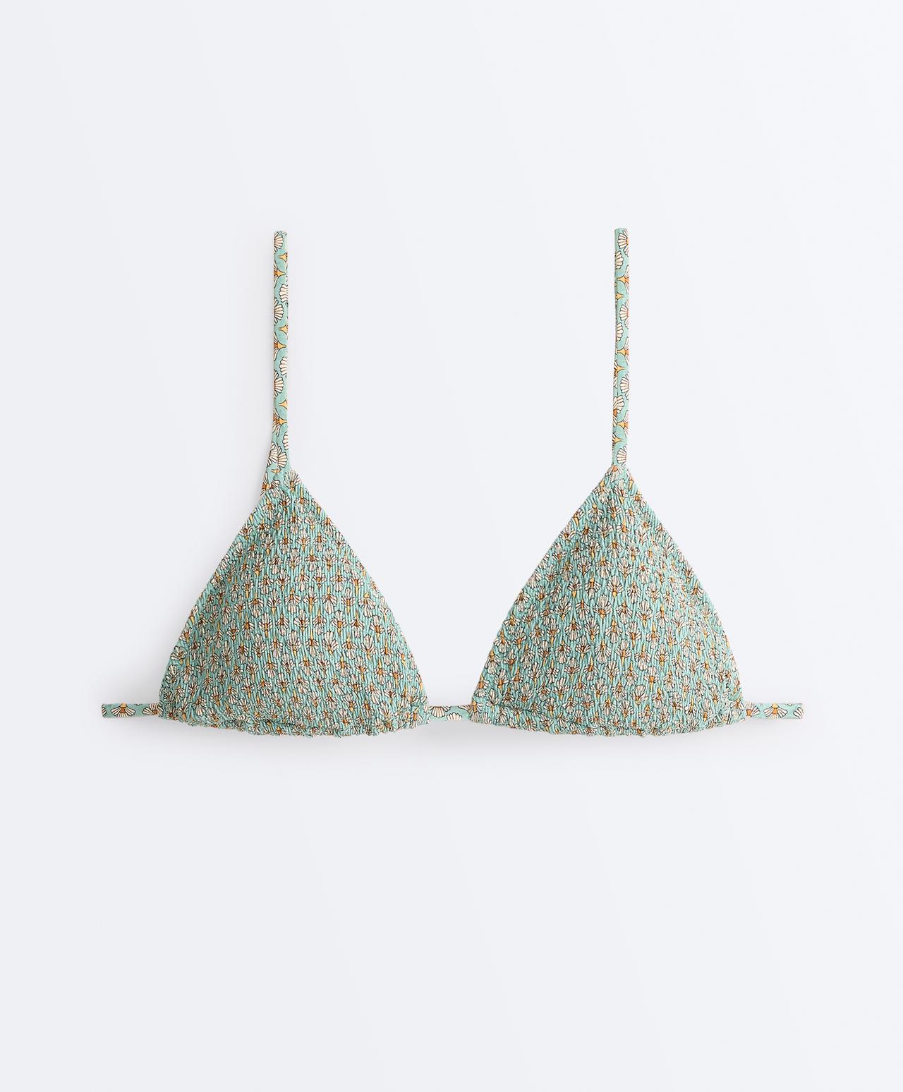 Smock triangle bikini — AQUA GREEN