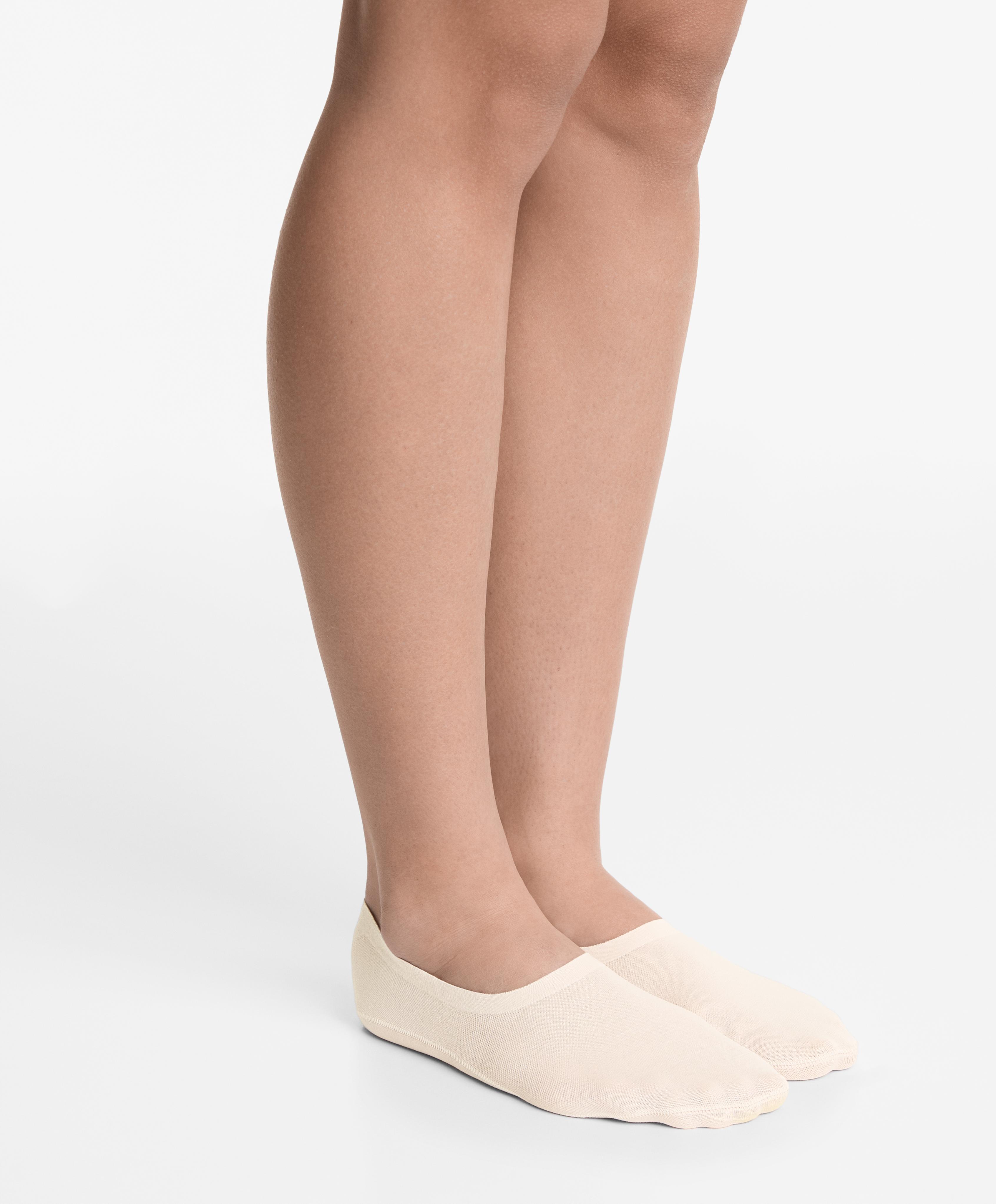 2 pairs of high cut invisible cotton blend socks - Sale 2 pairs of high cut invisible cotton blend socks - Sale