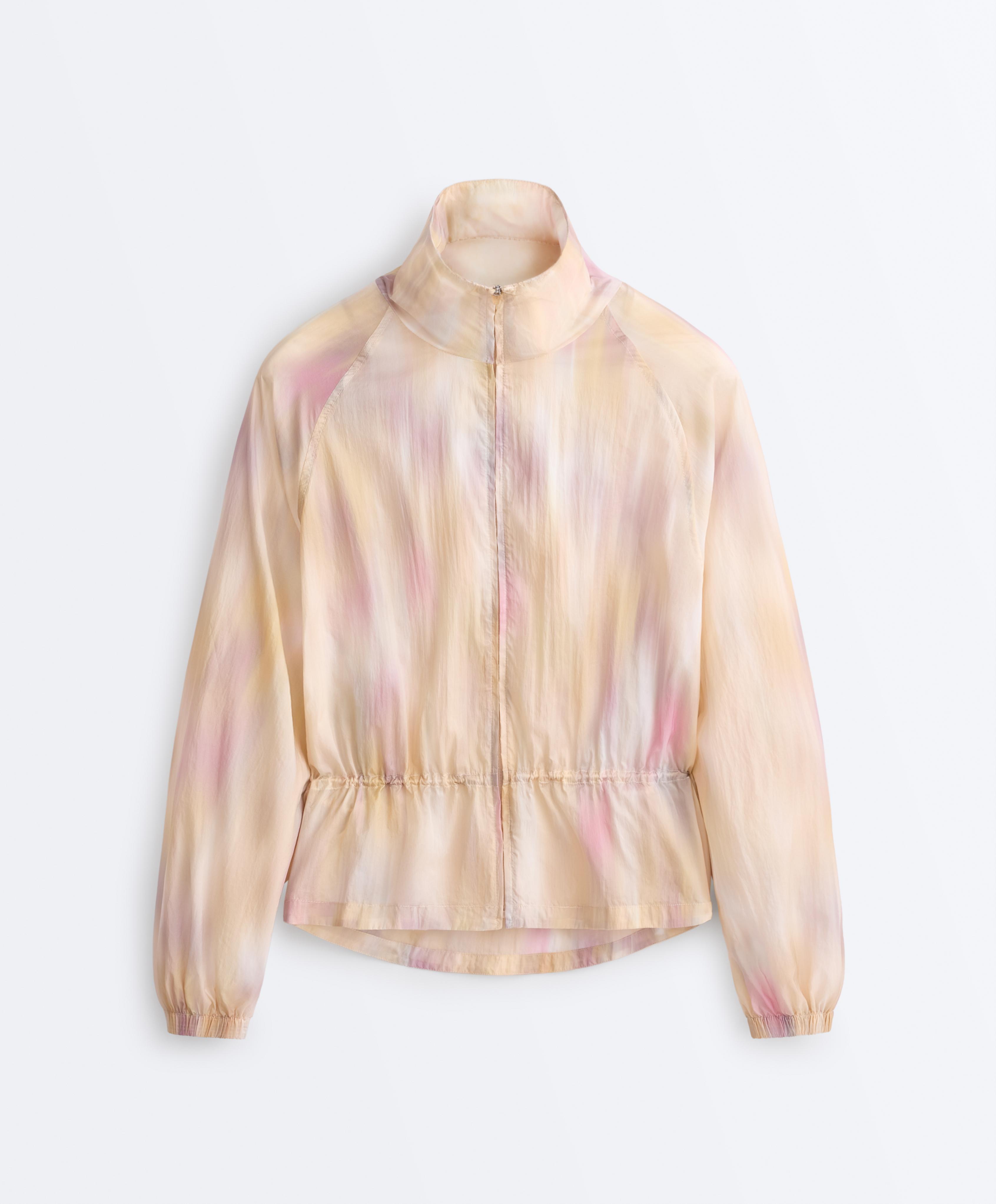 Tie-dye track jacket — BUTTER YELLOW