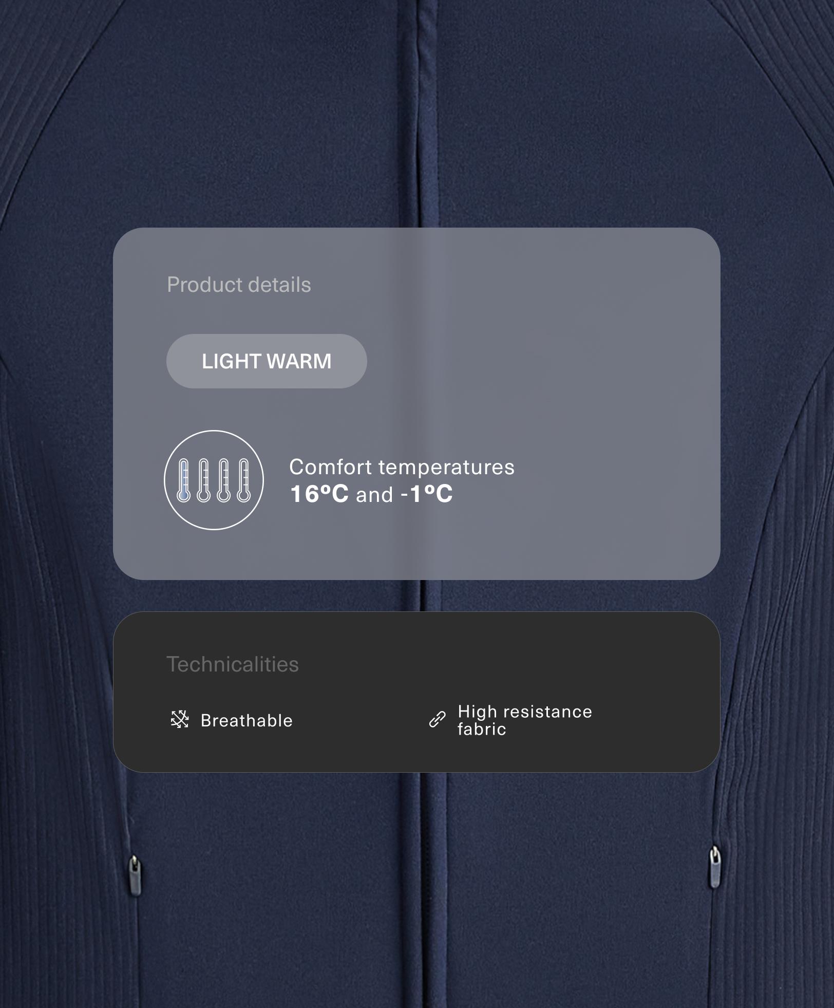 Veste technique light warm rib Veste technique light warm rib