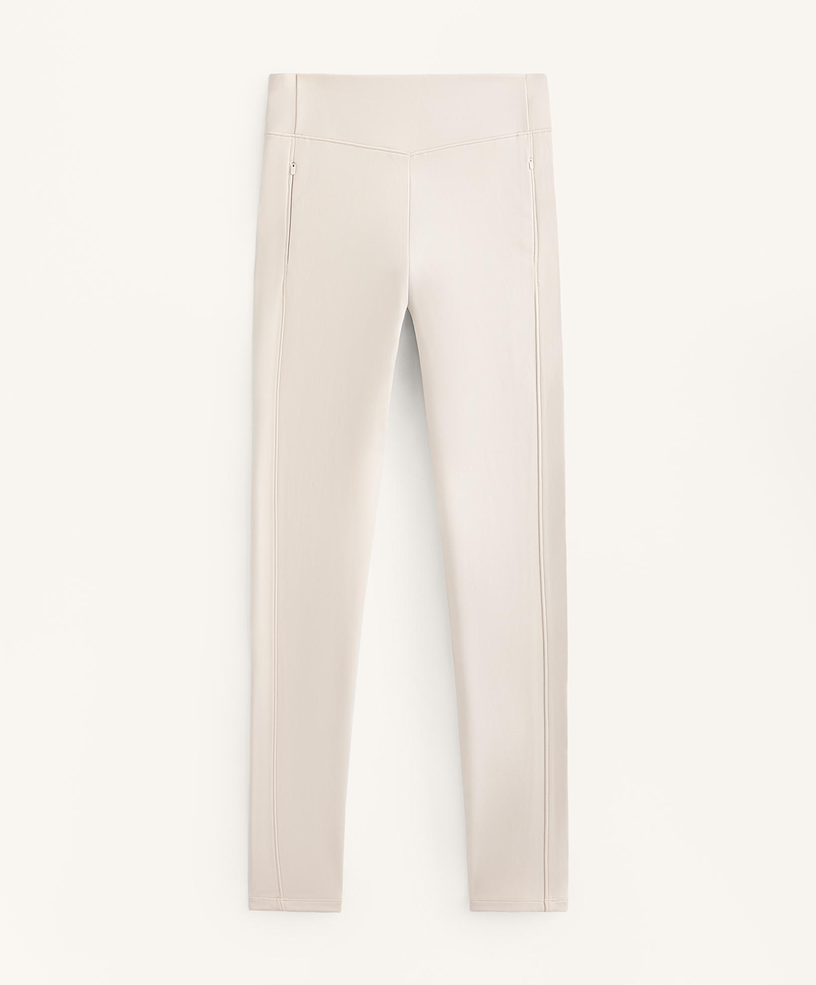 Warm high-rise ankle-length leggings with pockets 70 cm — PALE MINK