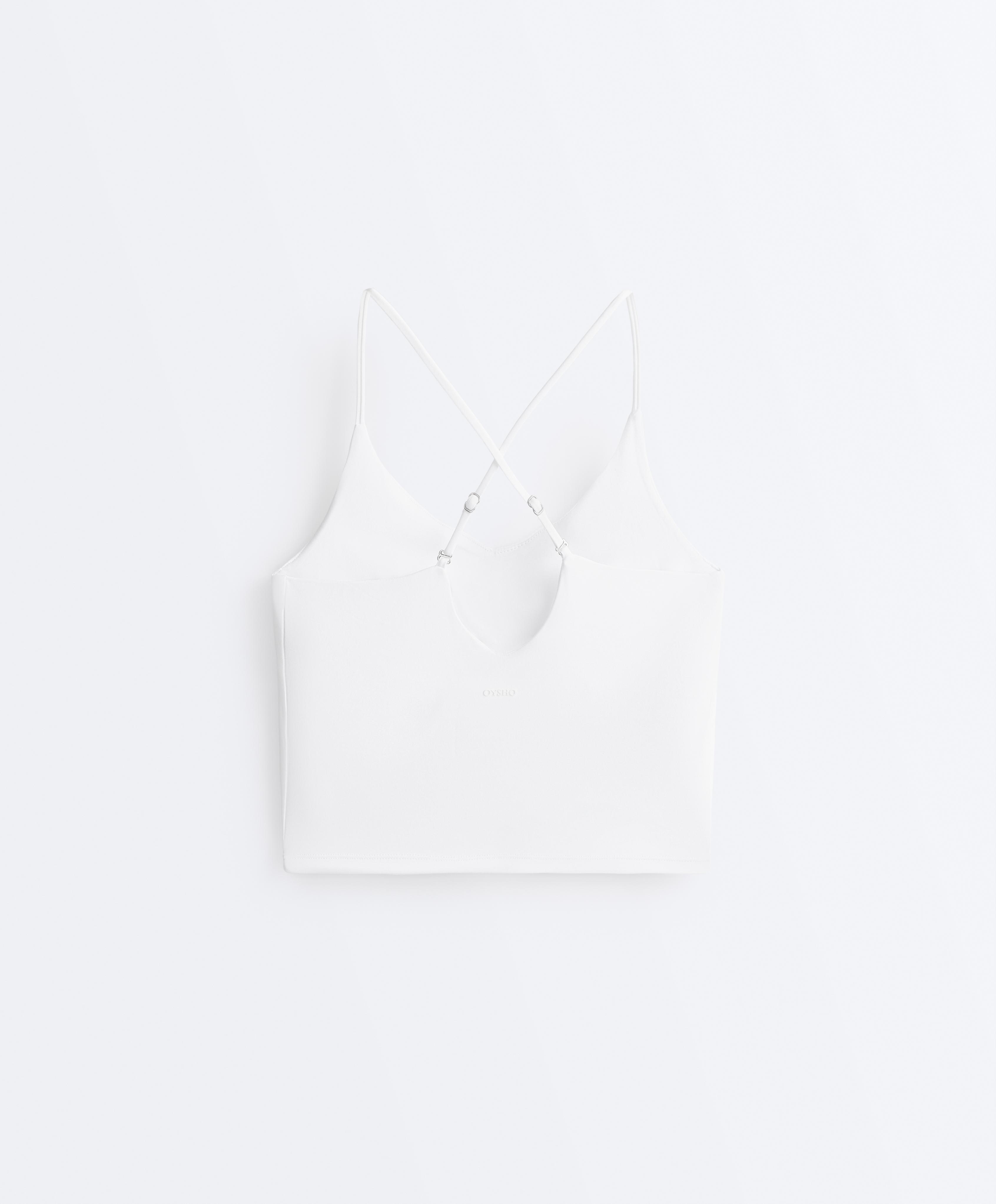Comfortlux tank top with adjustable straps — WHITE