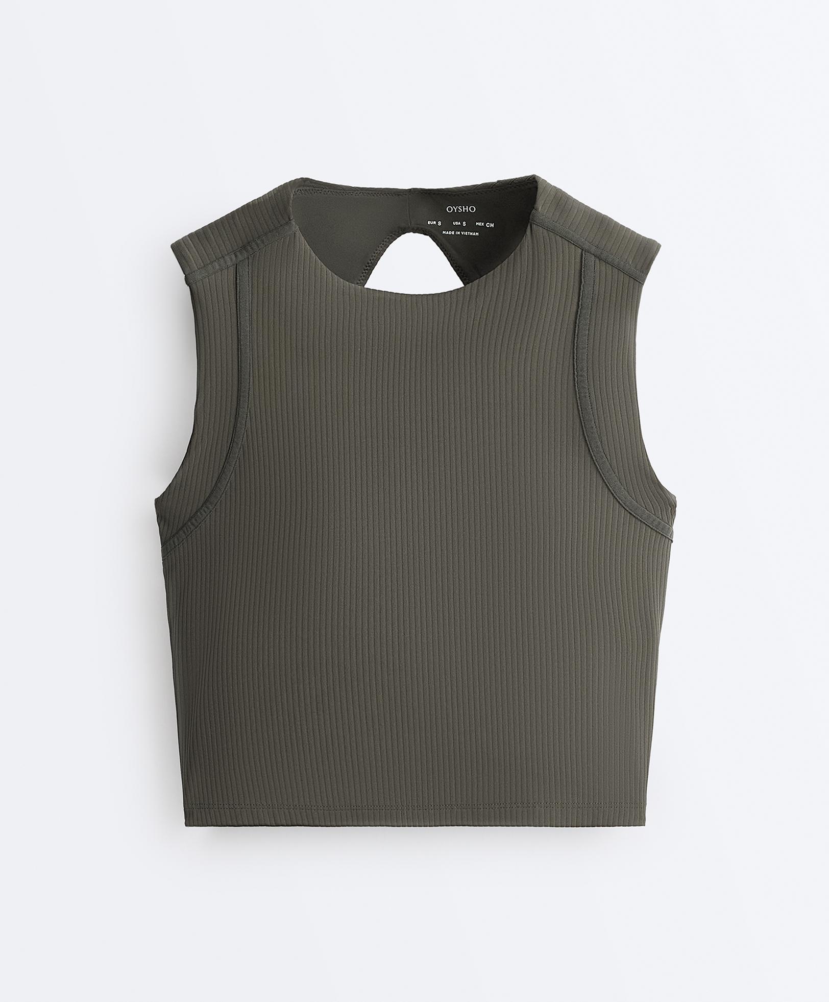 Sleeveless Rib Comfortlux Tank Top — GREEN