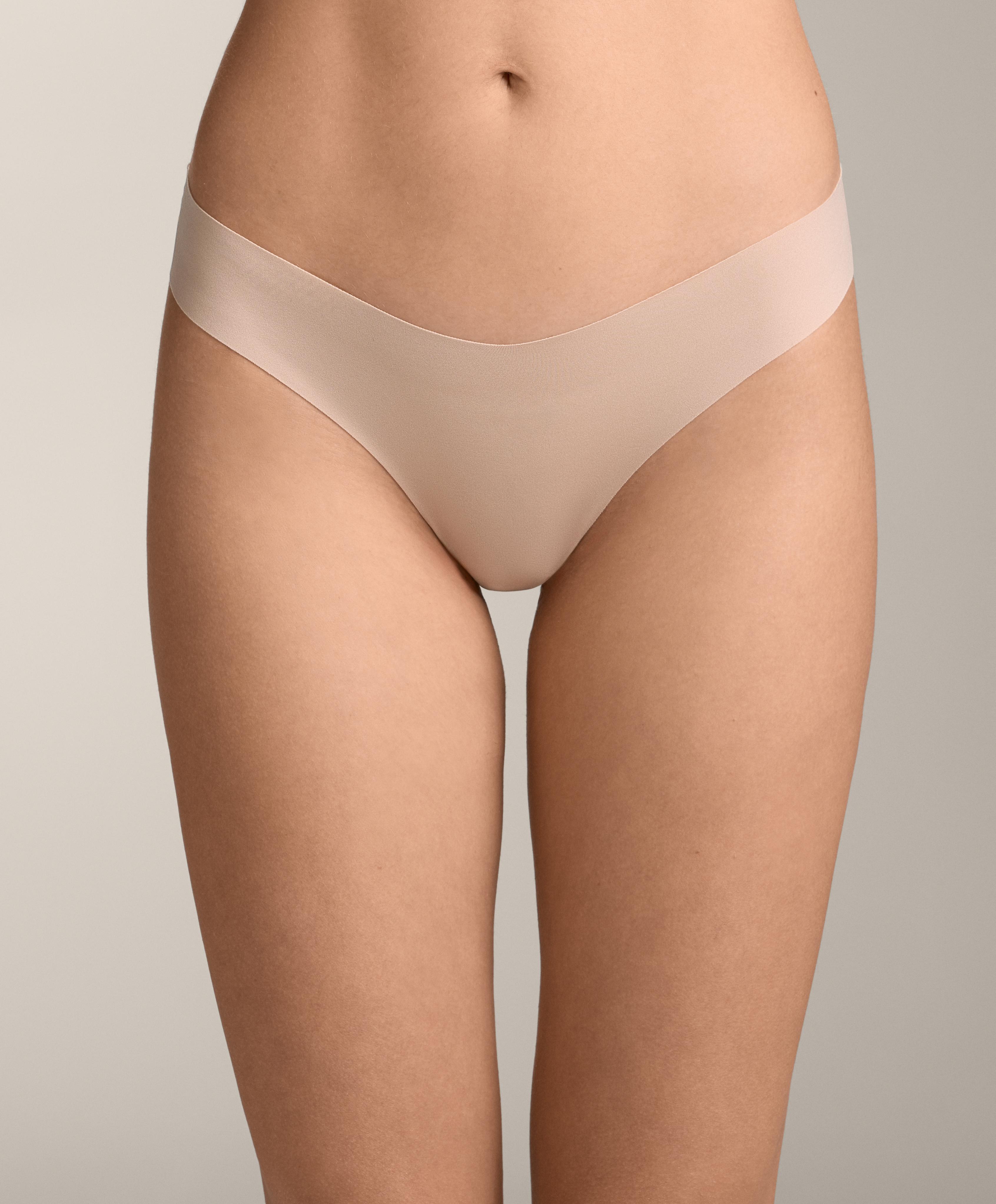 5 invisible polyamide blend PANTONE™ V-cut classic briefs — BEIGE