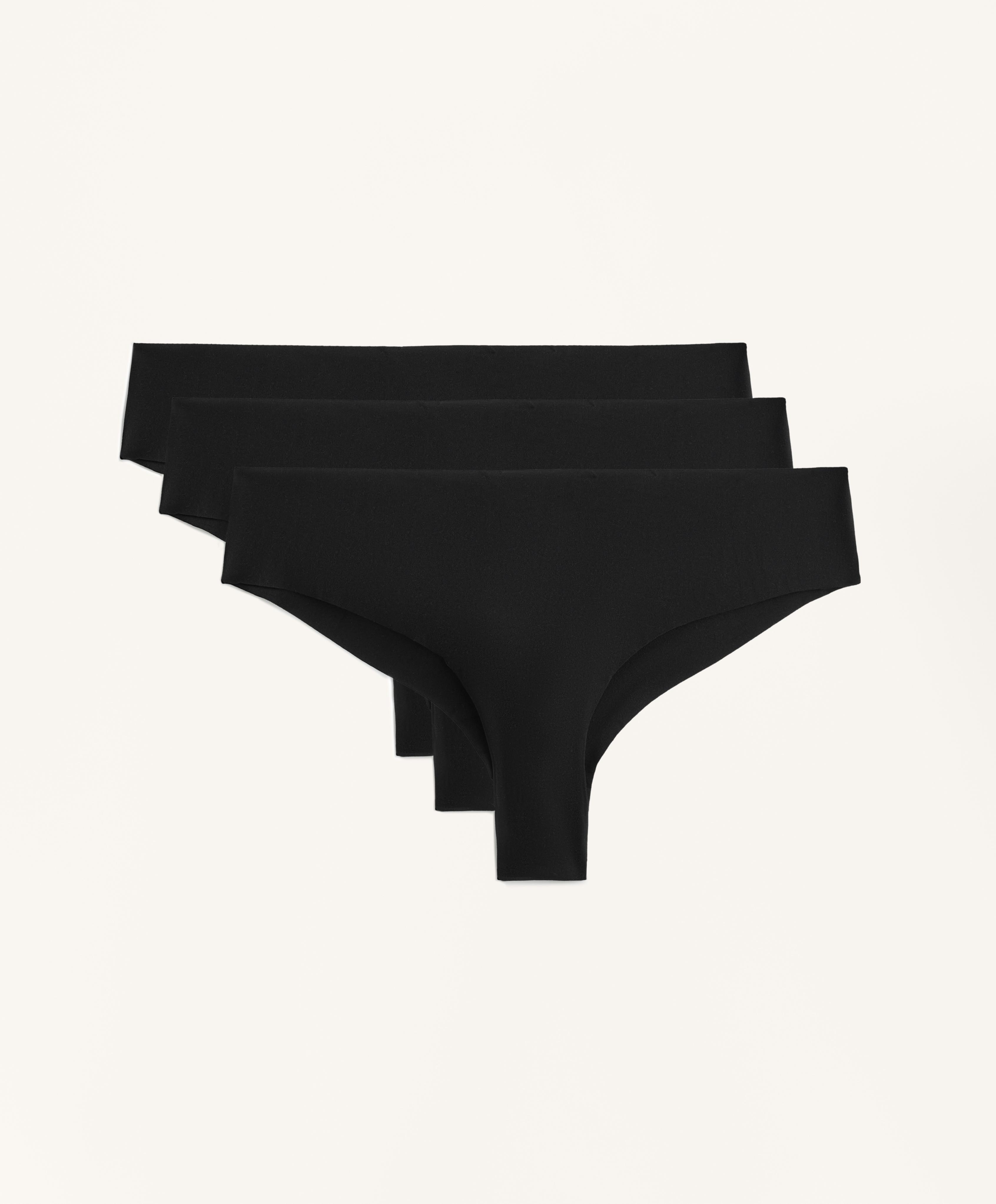 3 unsichtbare Brazilian Slips aus Polyamidmischung im Cheeky-Schnitt