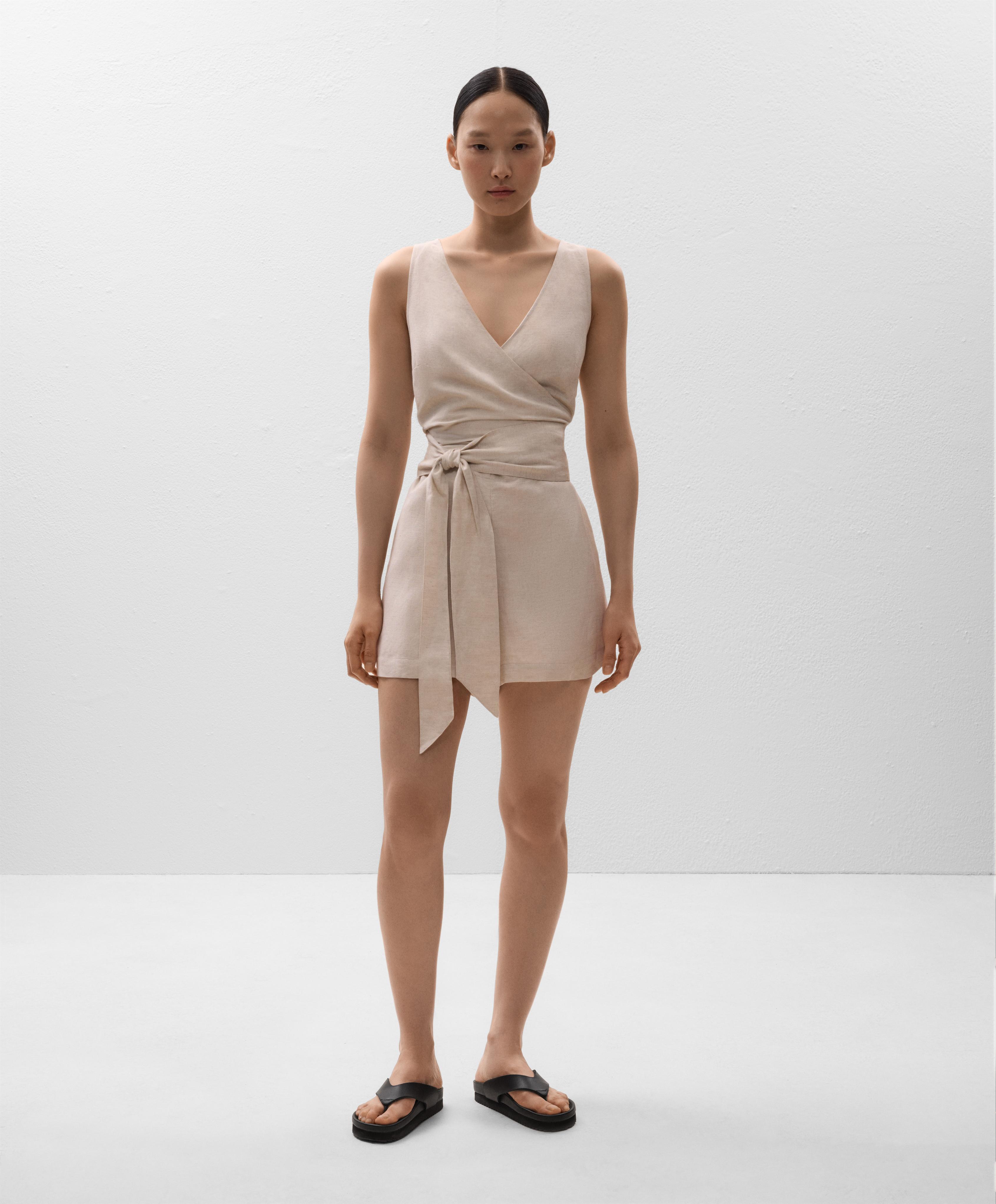 Linen tie playsuit - Sale Linen tie playsuit - Sale