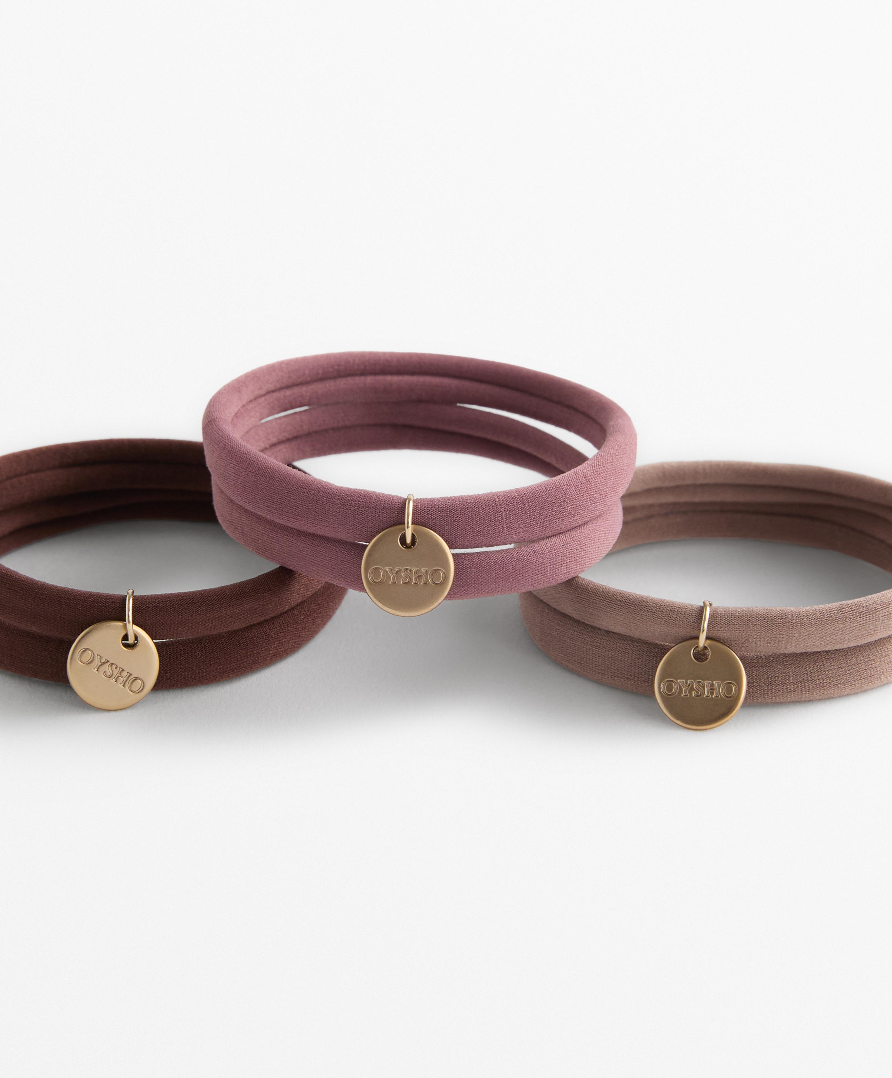 6 Oysho plaque hair ties - Sale