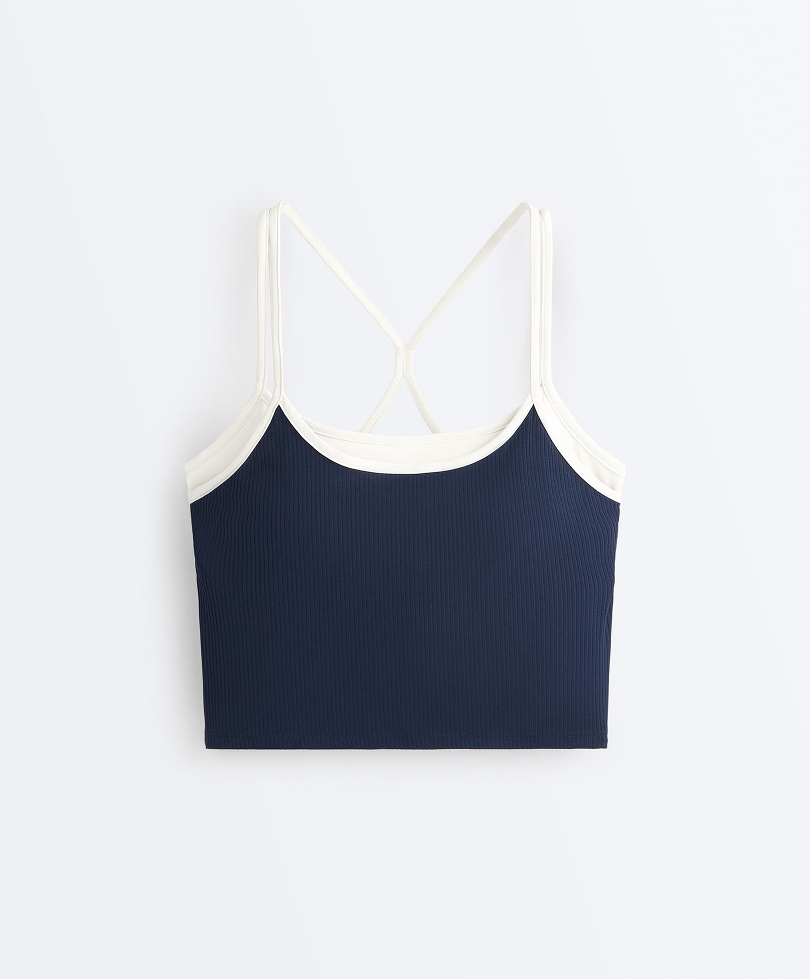 Comfortlux overlay tank top — NAVY BLUE
