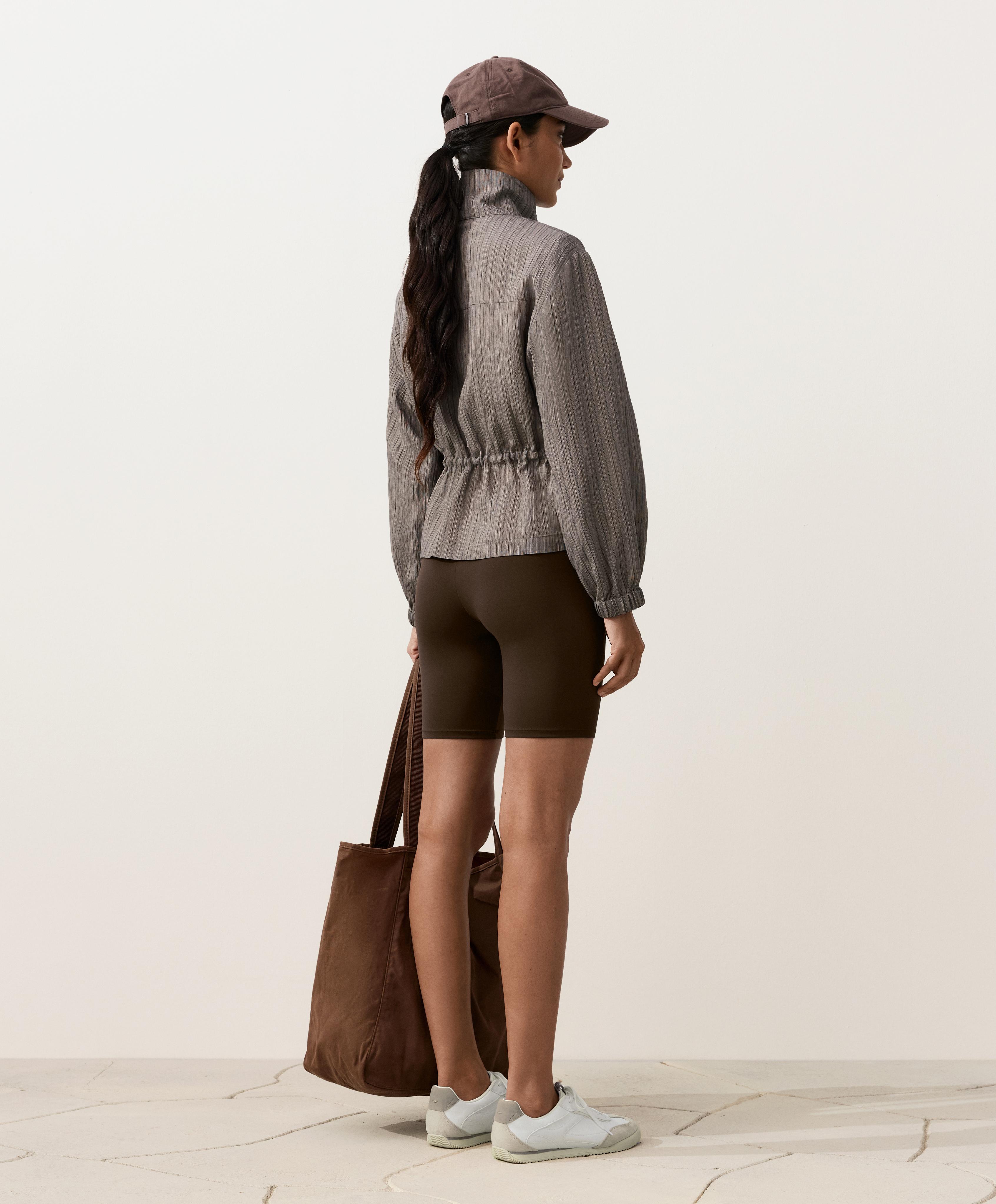 Striped Saharan jacket — CHARCOAL GREY