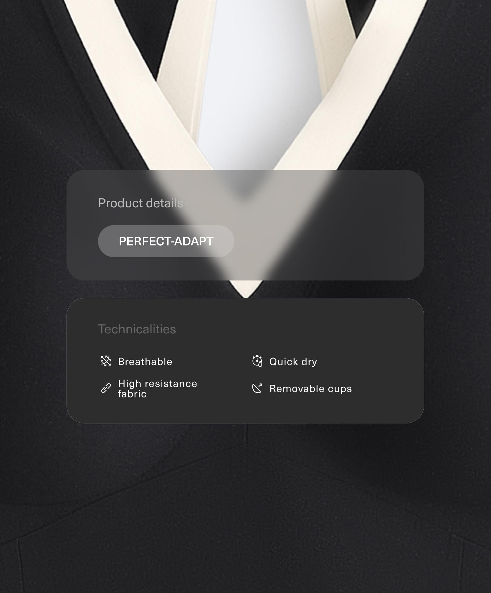 Tank top Perfect-adapt contrasto senza maniche