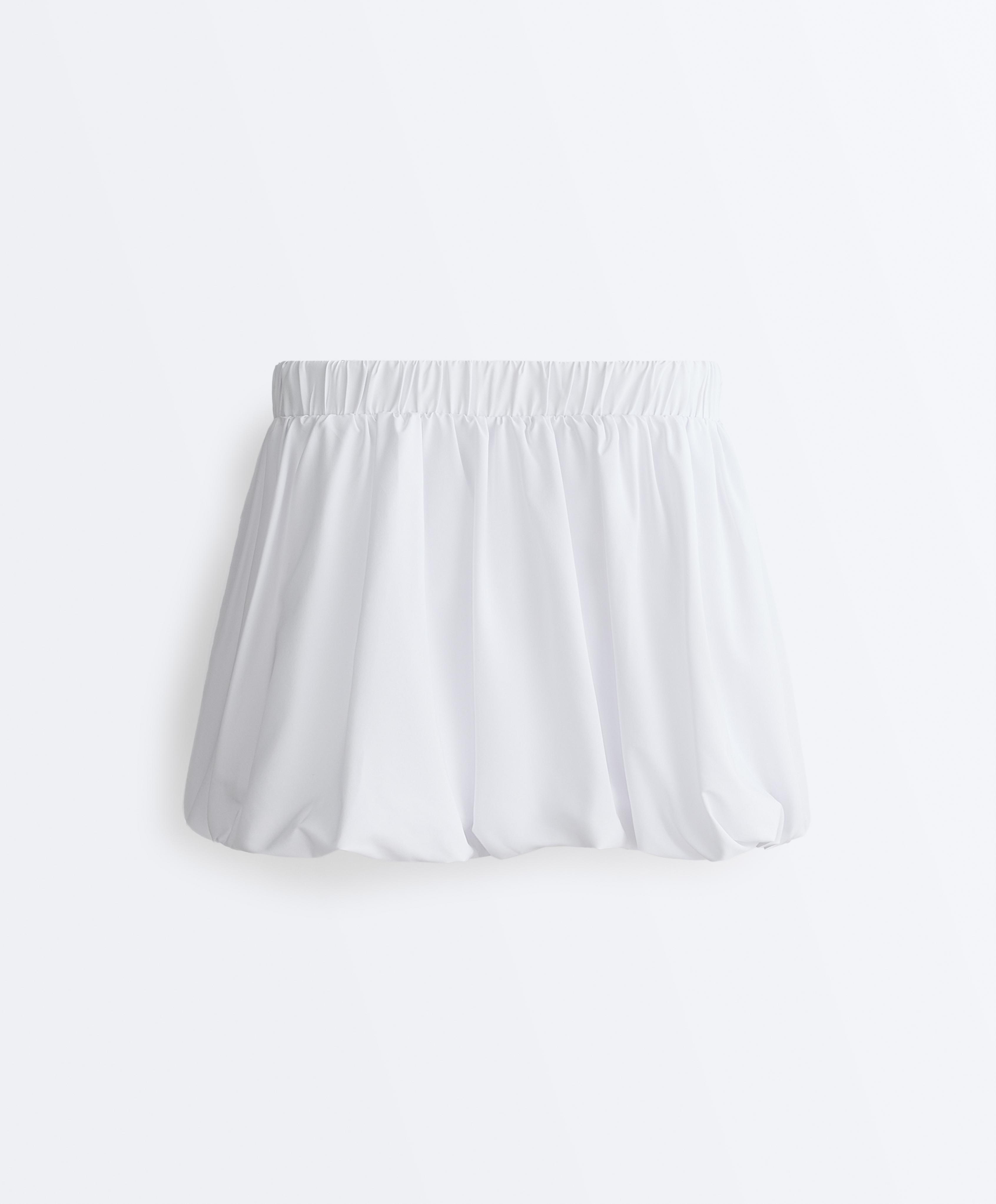 Compressive bubble skirt — WHITE 