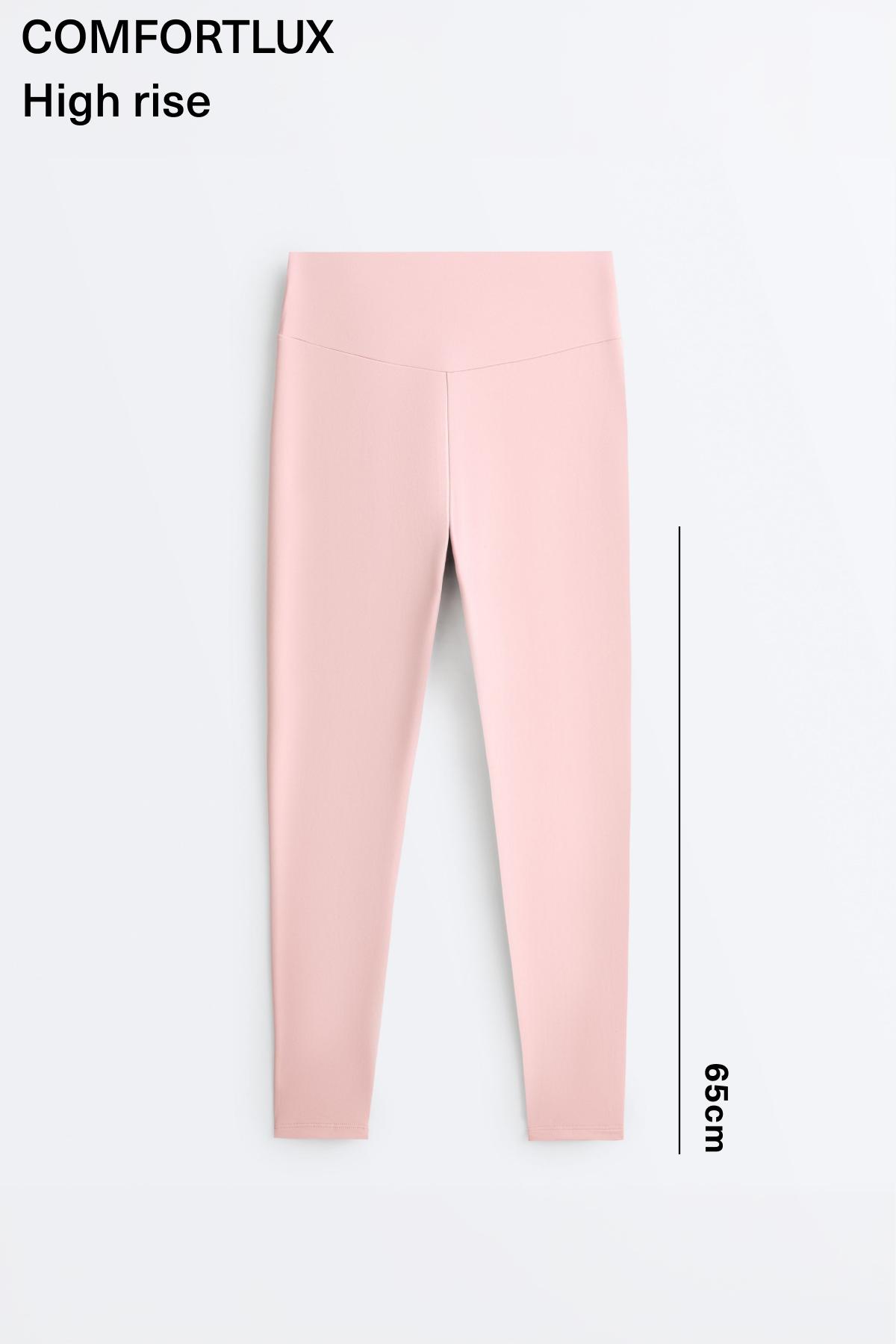 Comfortlux high-waisted ankle-length leggings — VINTAGE PINK