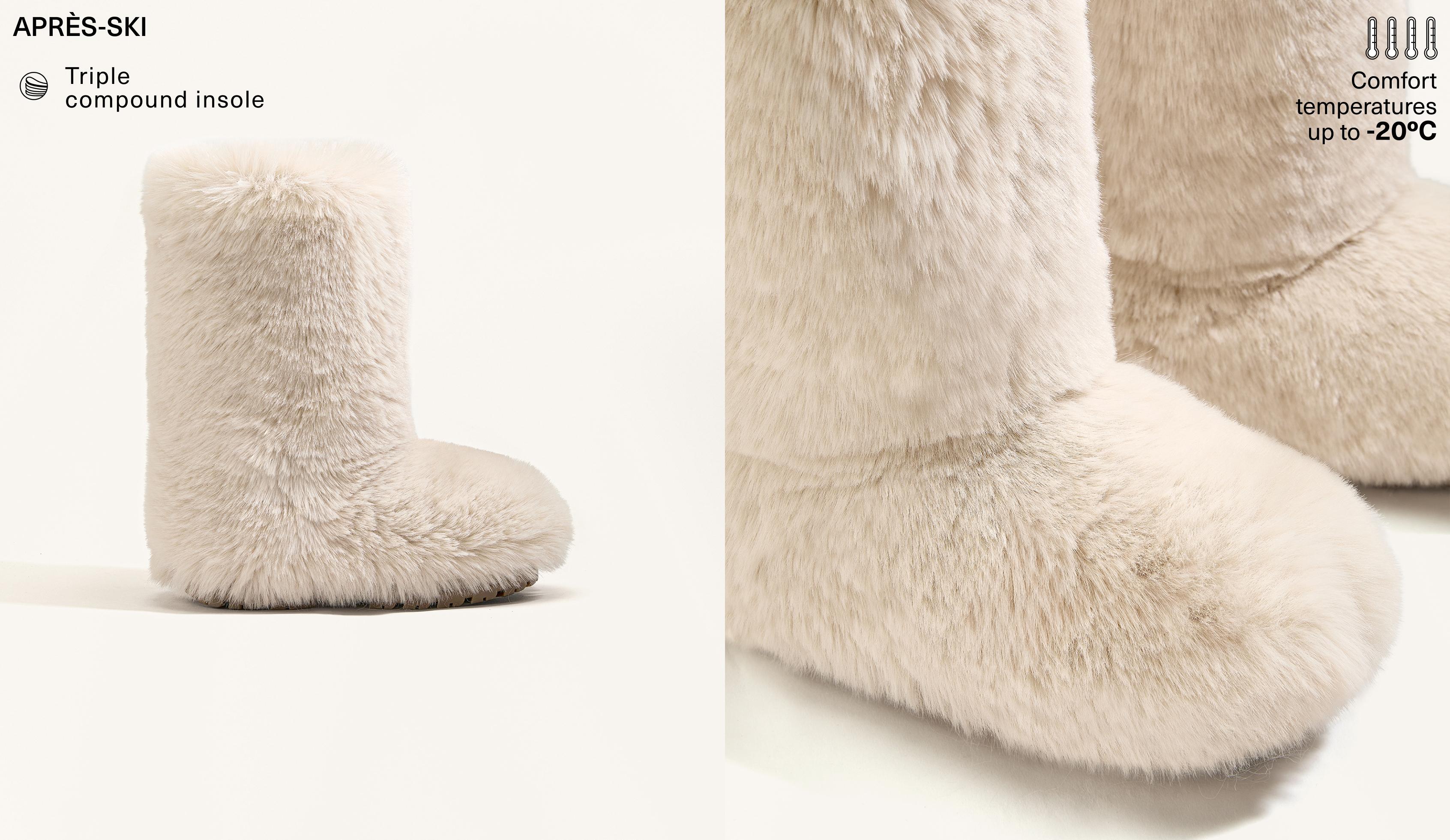 Technical faux-fur effect boot Technical faux-fur effect boot