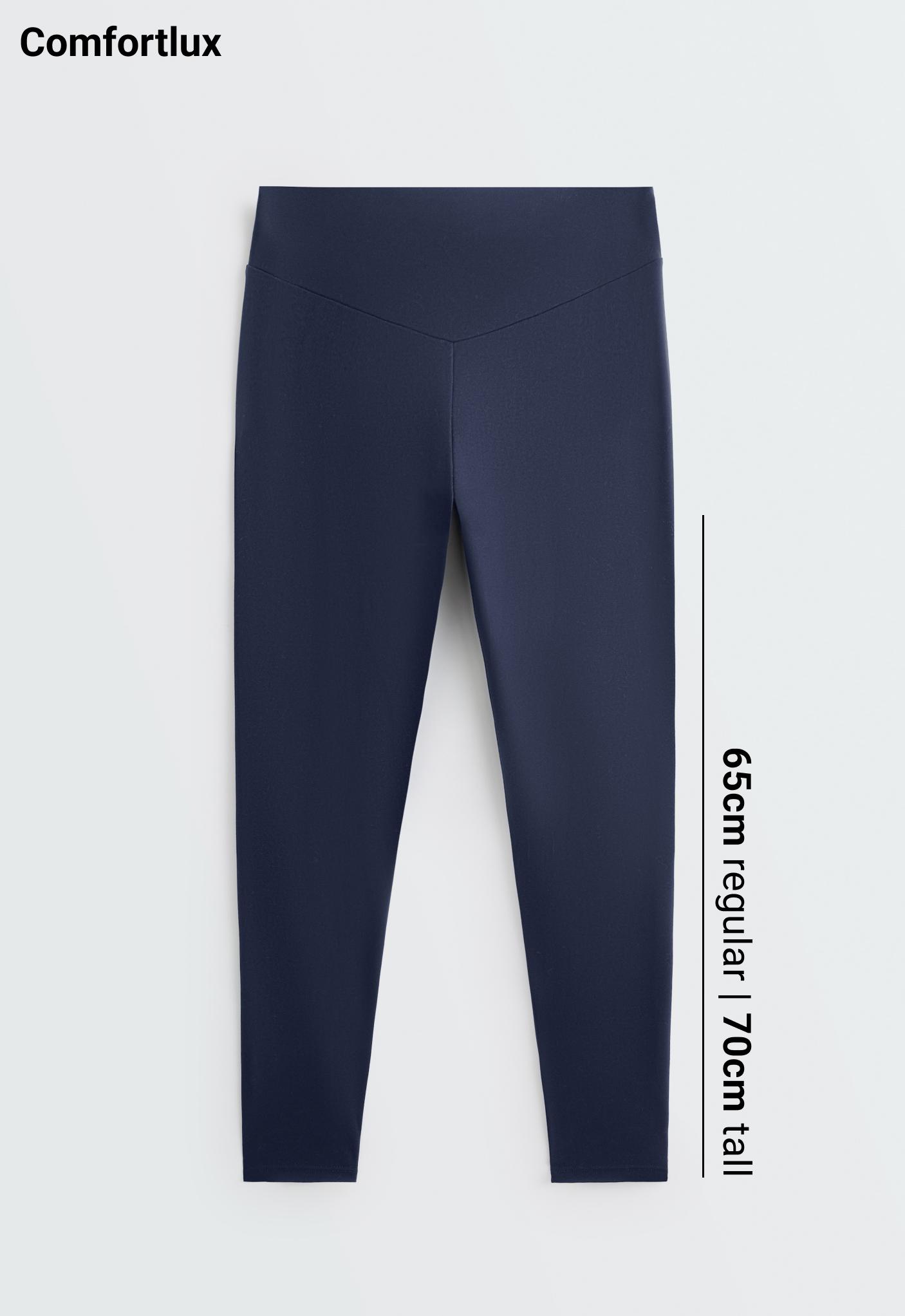 Comfortlux high-waisted ankle-length leggings — NAVY BLUE