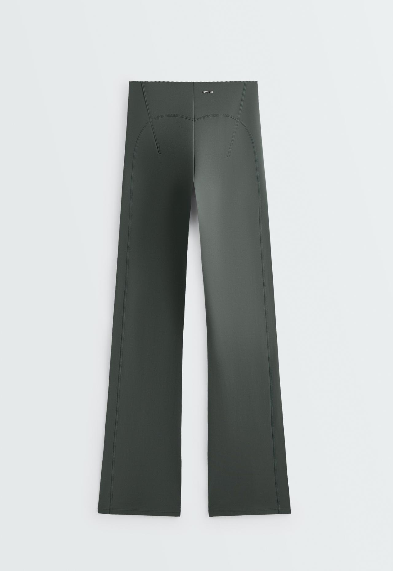 High-rise Compressive Raise Up flare trousers — OCEAN
