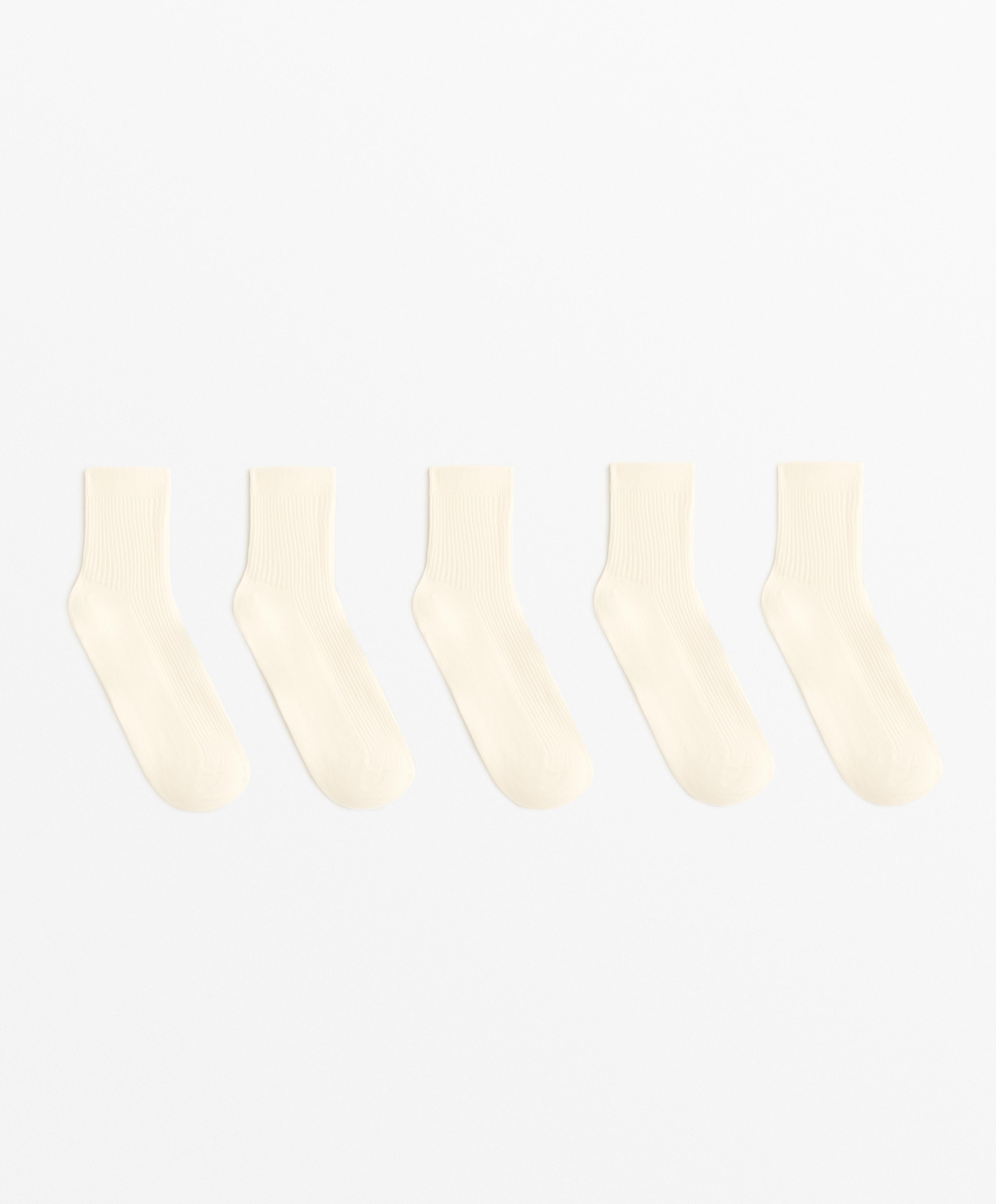 5 pairs of cotton blend quarter socks