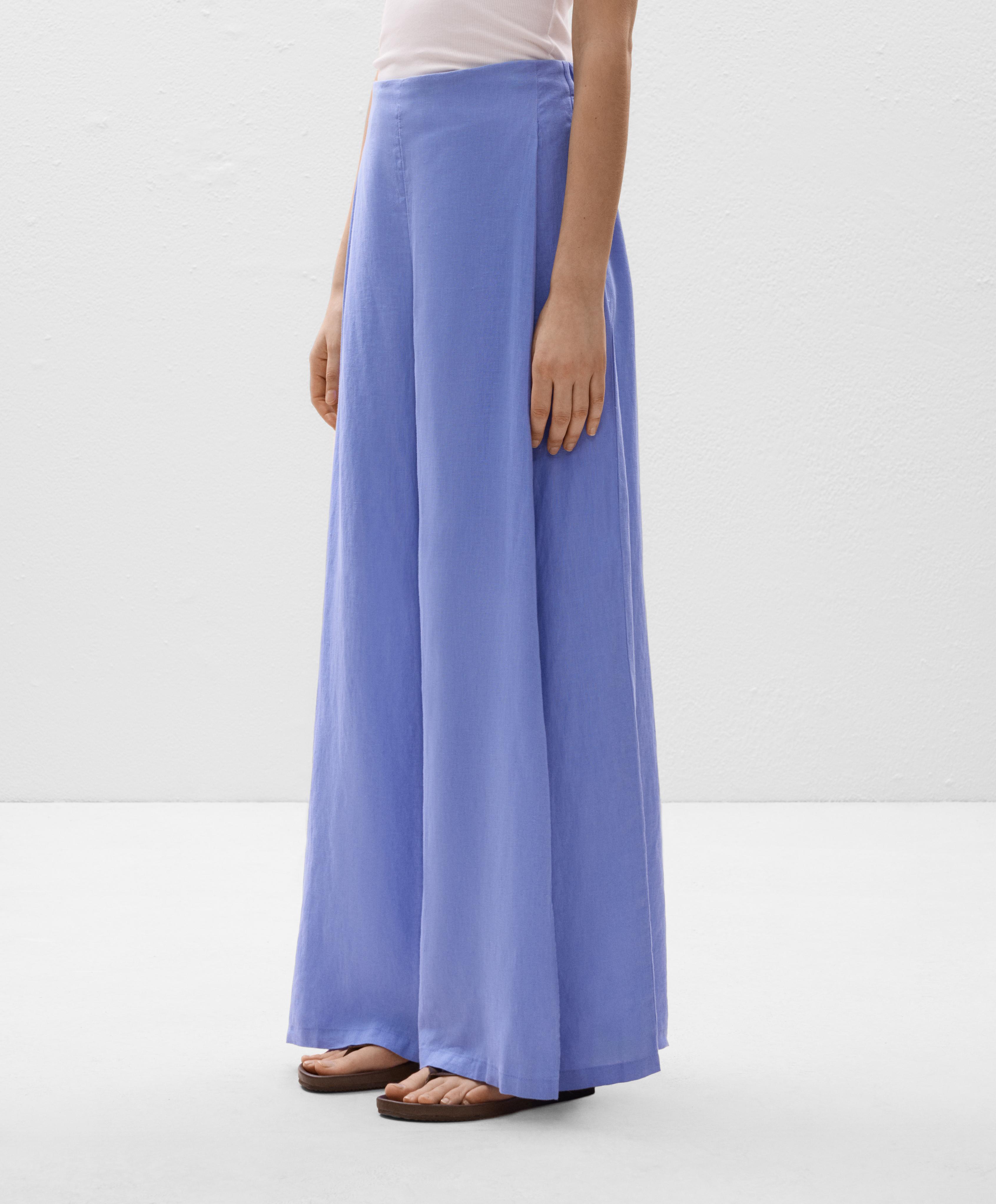 Pantalon large fendu 100 % lin Pantalon large fendu 100 % lin