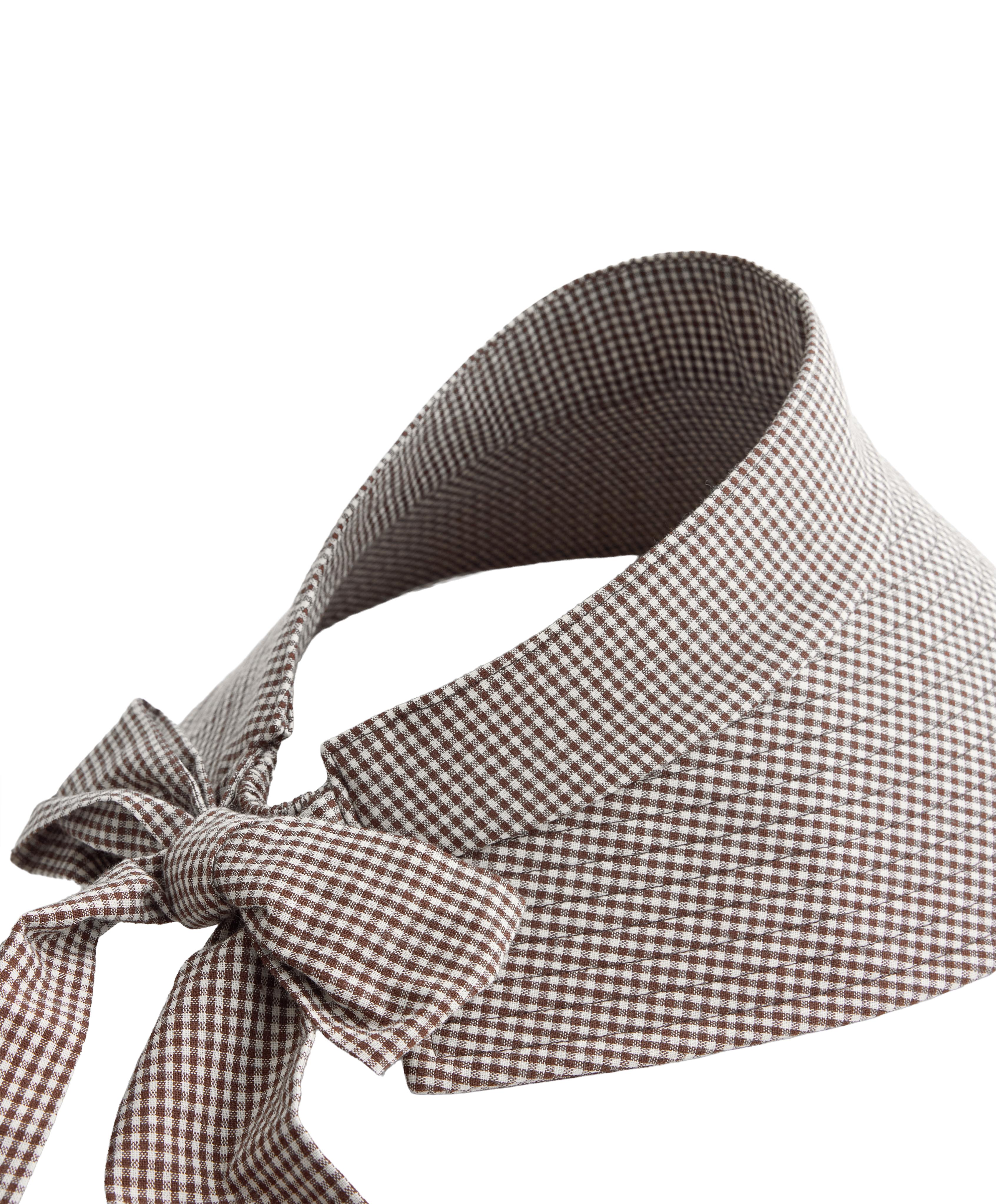 Gingham visor — BROWN