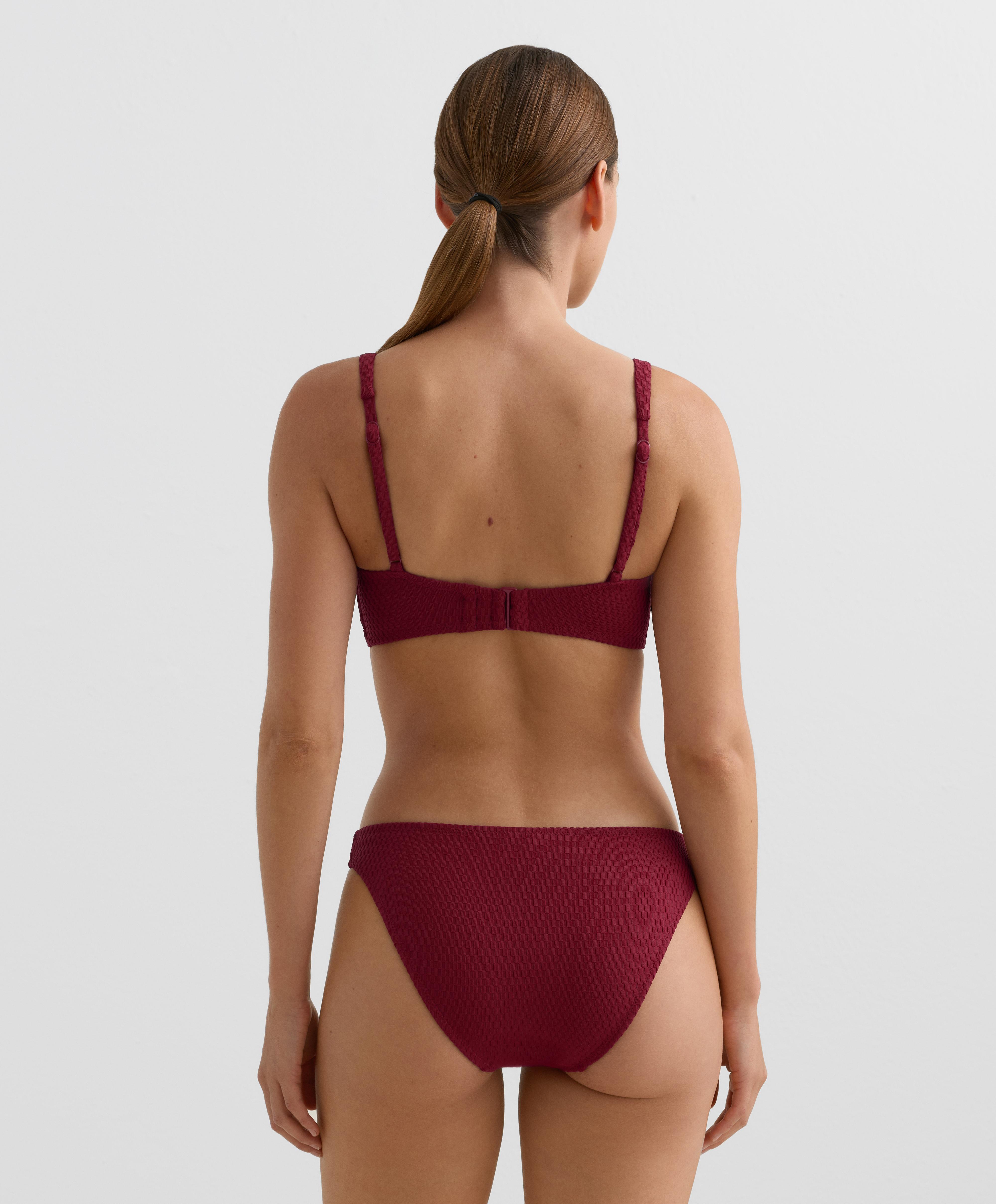 Mini check jacquard classic bikini briefs — PALE PLUM