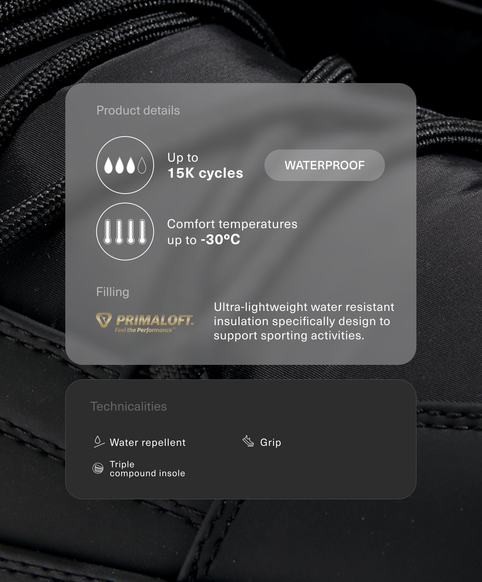 Botín après-ski de nylon con agujetas Botín après-ski de nylon con agujetas