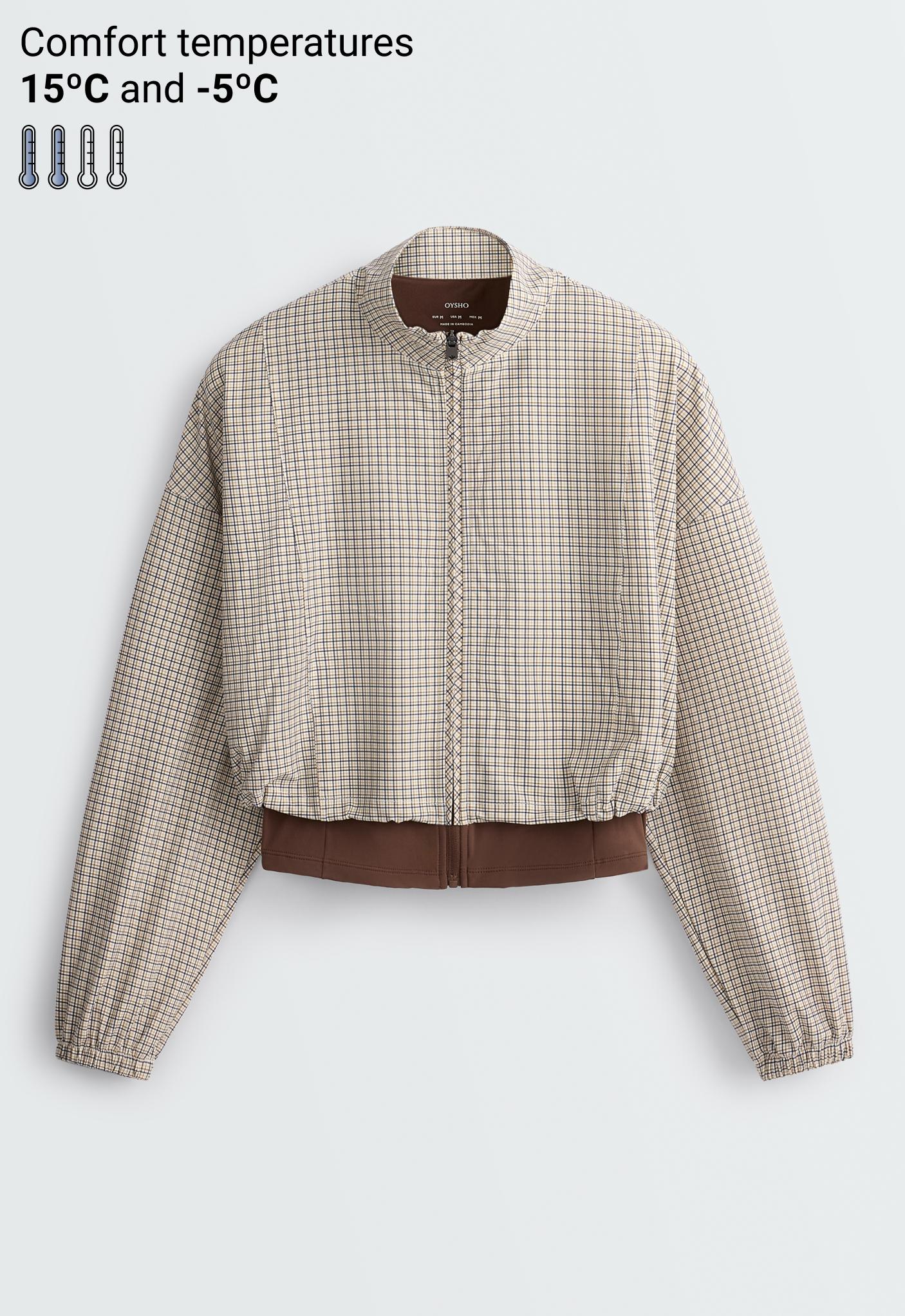Check print double-layer technical jacket — COCOA