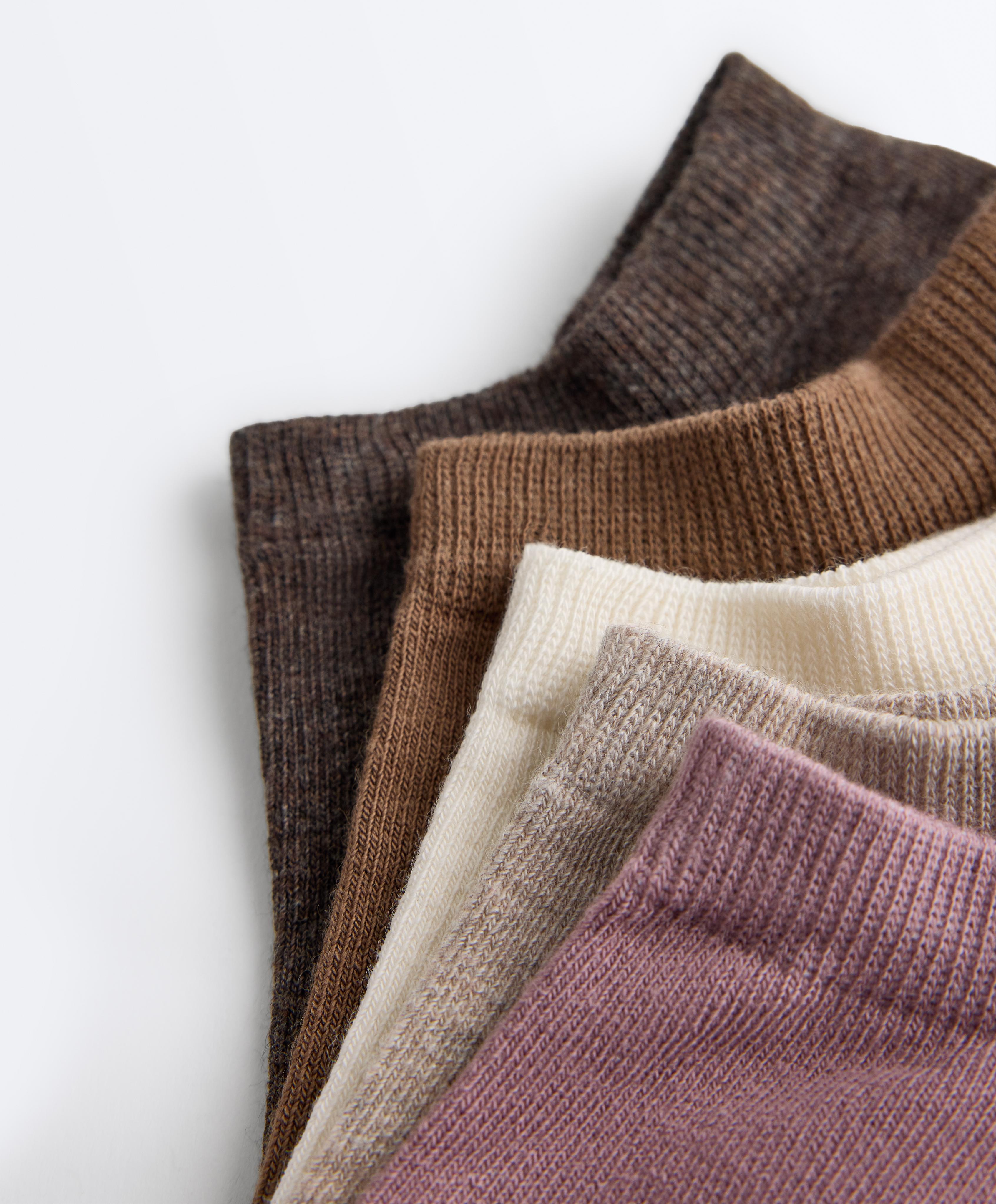 5 pairs of cotton blend sneaker socks — VINTAGE PINK