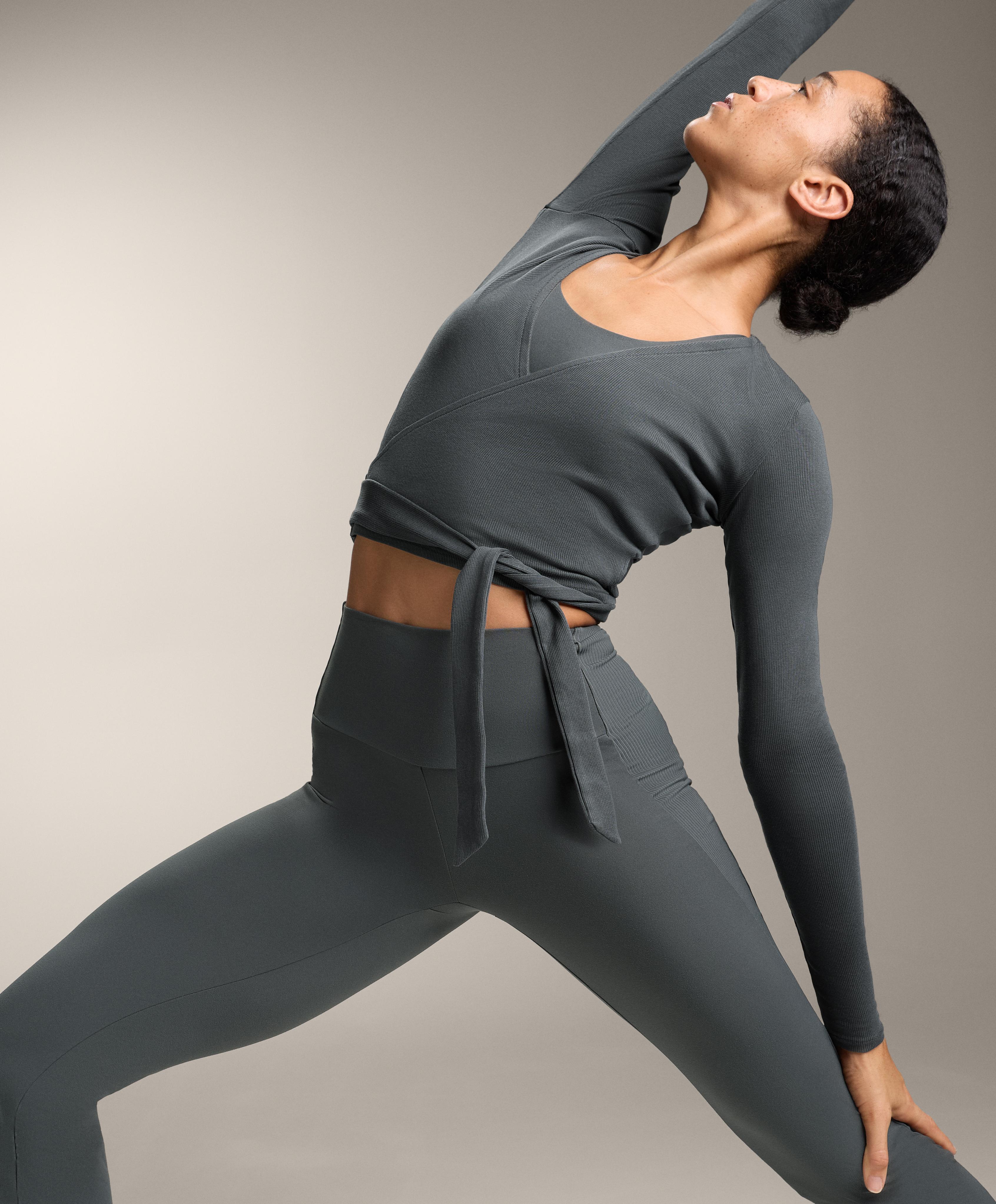 Zavinovacie rib tričko z bavlnenej zmesi - Zľava