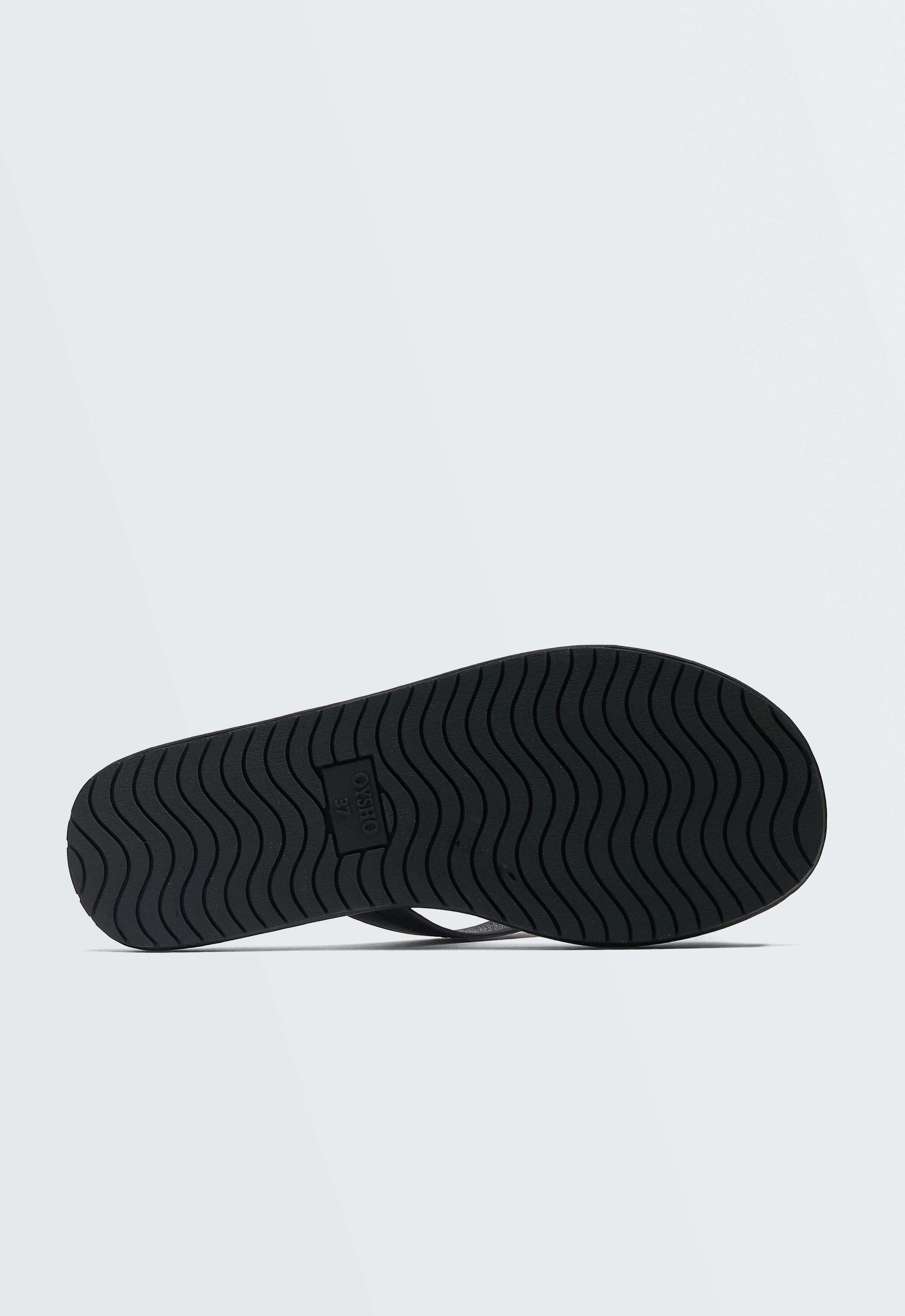 Minimalist flat sandals — BLACK