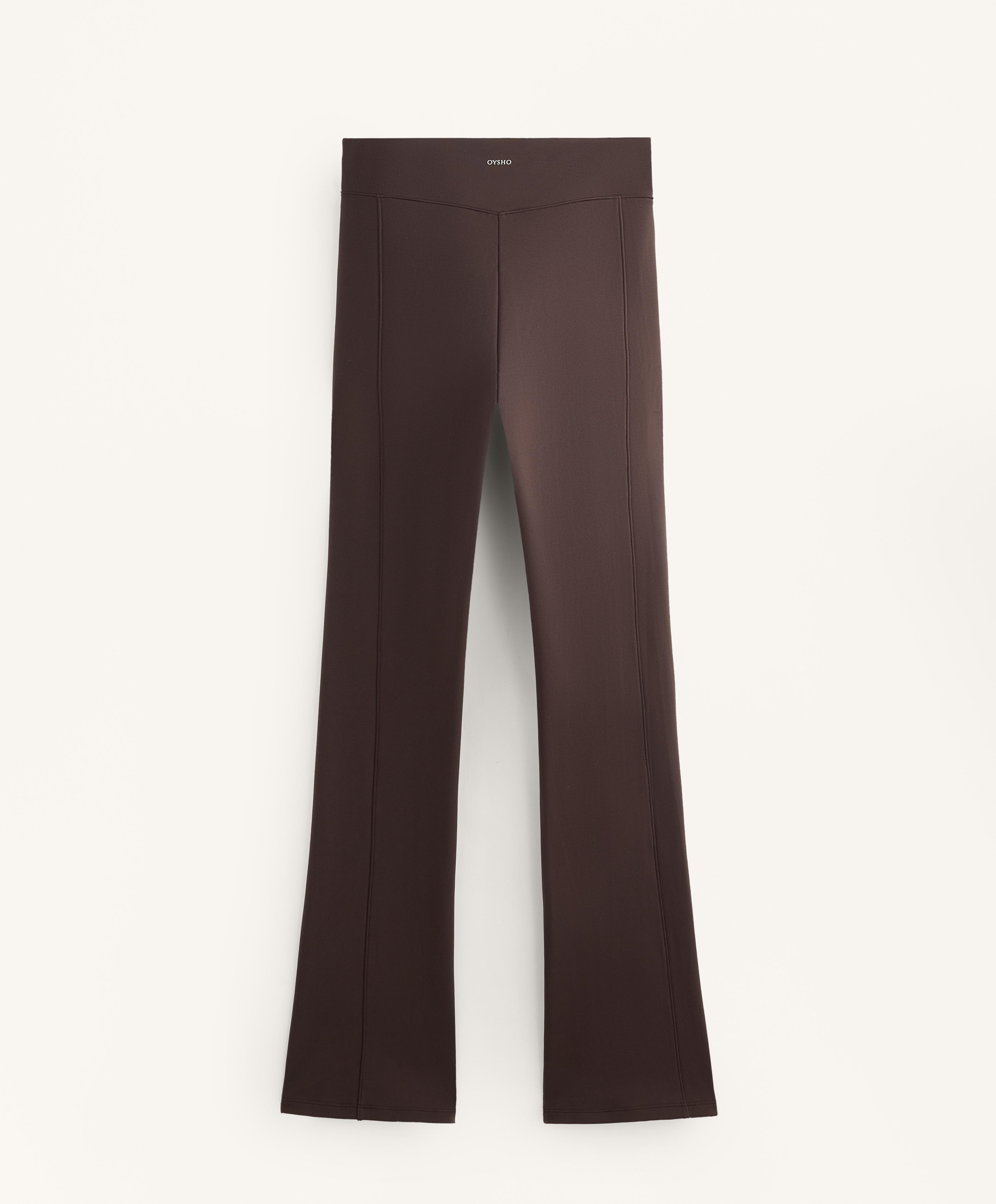 Pantalon flare taille haute warm à poches Pantalon flare taille haute warm à poches