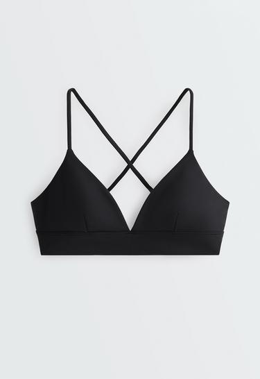 Low-support Comfortlux triangle sports bra — BLACK 6