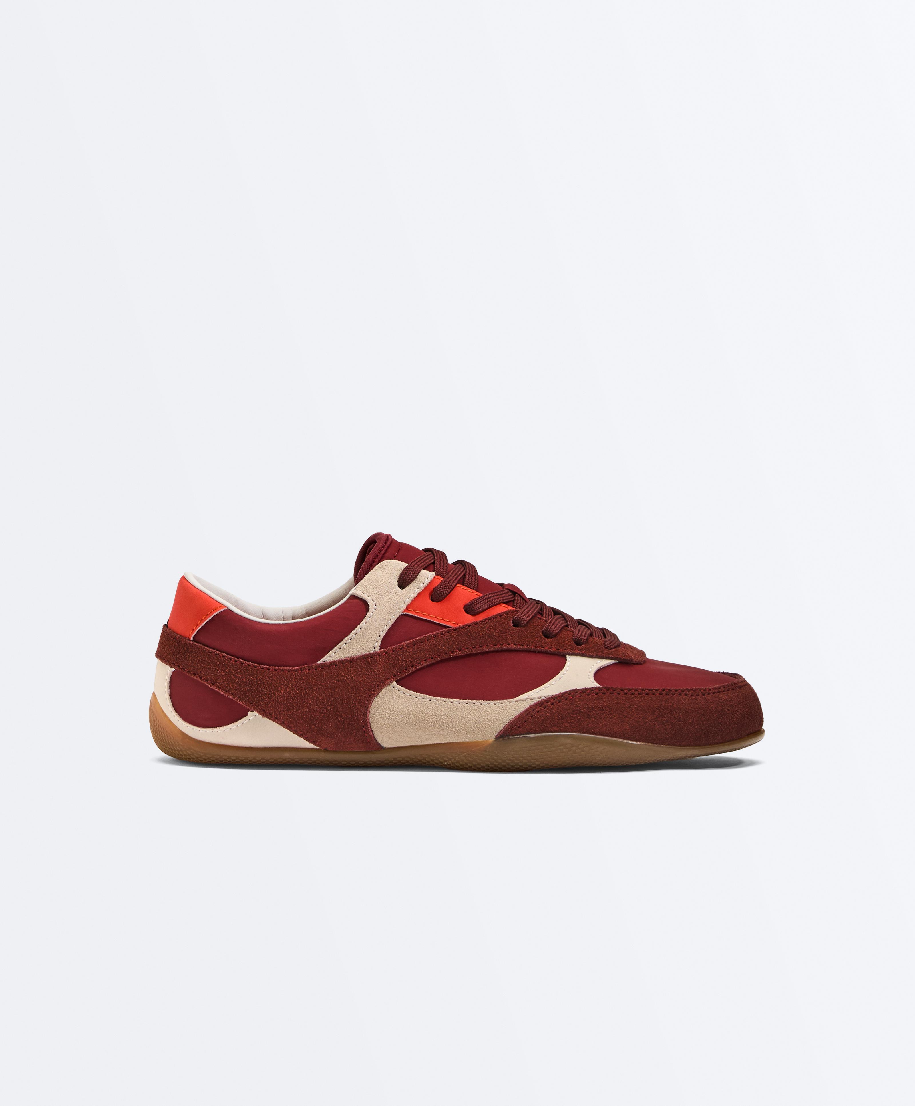 Retro-style trainers — BURGUNDY